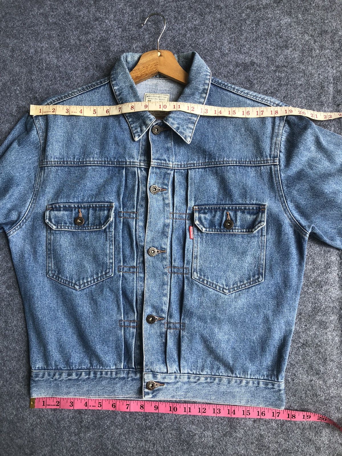 Japanese Brand × Vintage Last Drop🔥Rare‼️Vtg Jungle Storm Light Wash Blue Denim Jacket Size US L / EU 52-54 / 3 - 17 Thumbnail