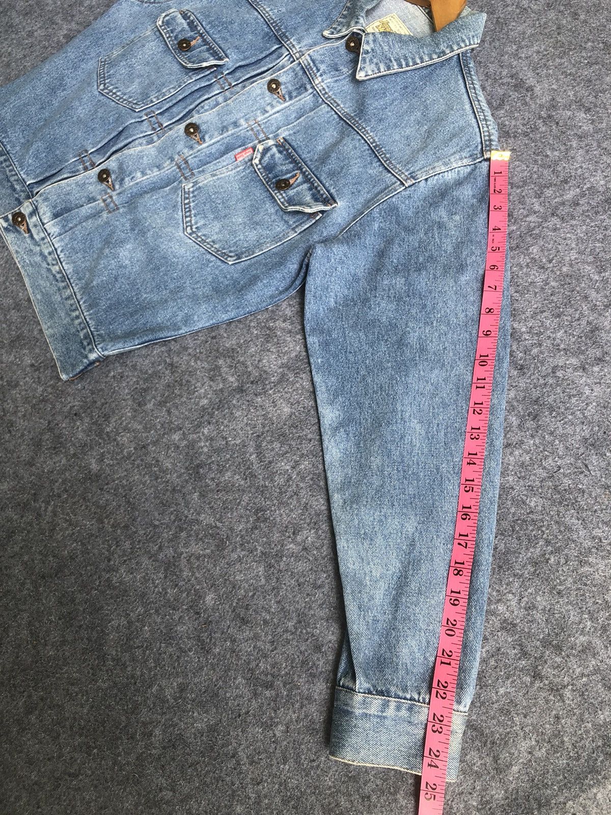 Japanese Brand × Vintage Last Drop🔥Rare‼️Vtg Jungle Storm Light Wash Blue Denim Jacket Size US L / EU 52-54 / 3 - 18 Thumbnail