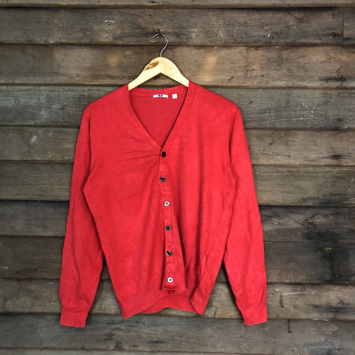Vintage Uniqlo Red Patterned Cardigans Knitwear #7273 Size M / US 6-8 / IT 42-44 - 1 Thumbnail