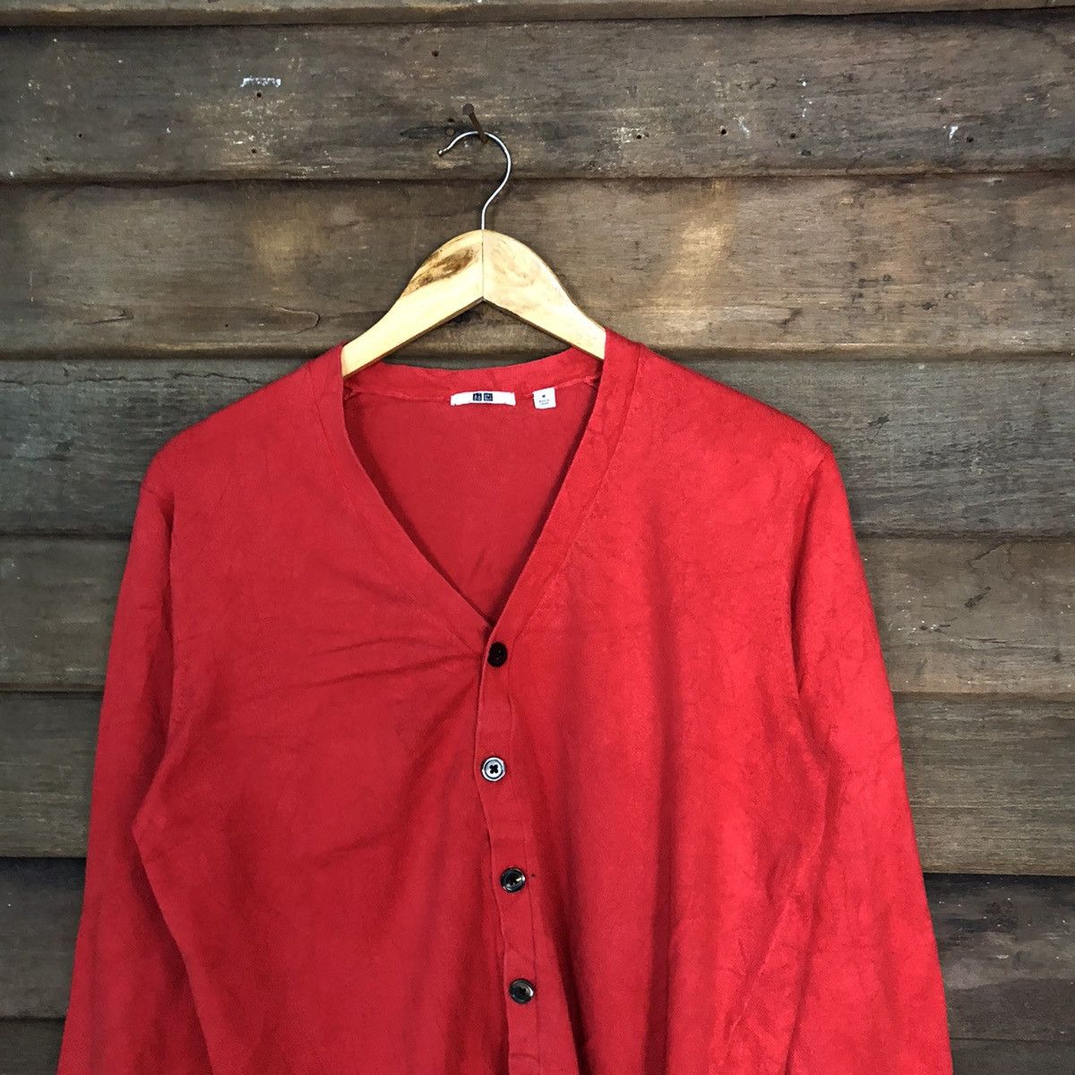 Vintage Uniqlo Red Patterned Cardigans Knitwear #7273 Size M / US 6-8 / IT 42-44 - 2 Thumbnail