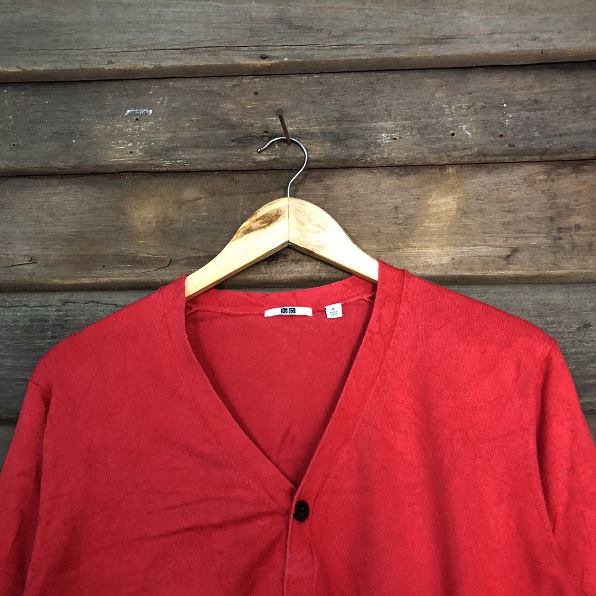 Vintage Uniqlo Red Patterned Cardigans Knitwear #7273 Size M / US 6-8 / IT 42-44 - 4 Thumbnail