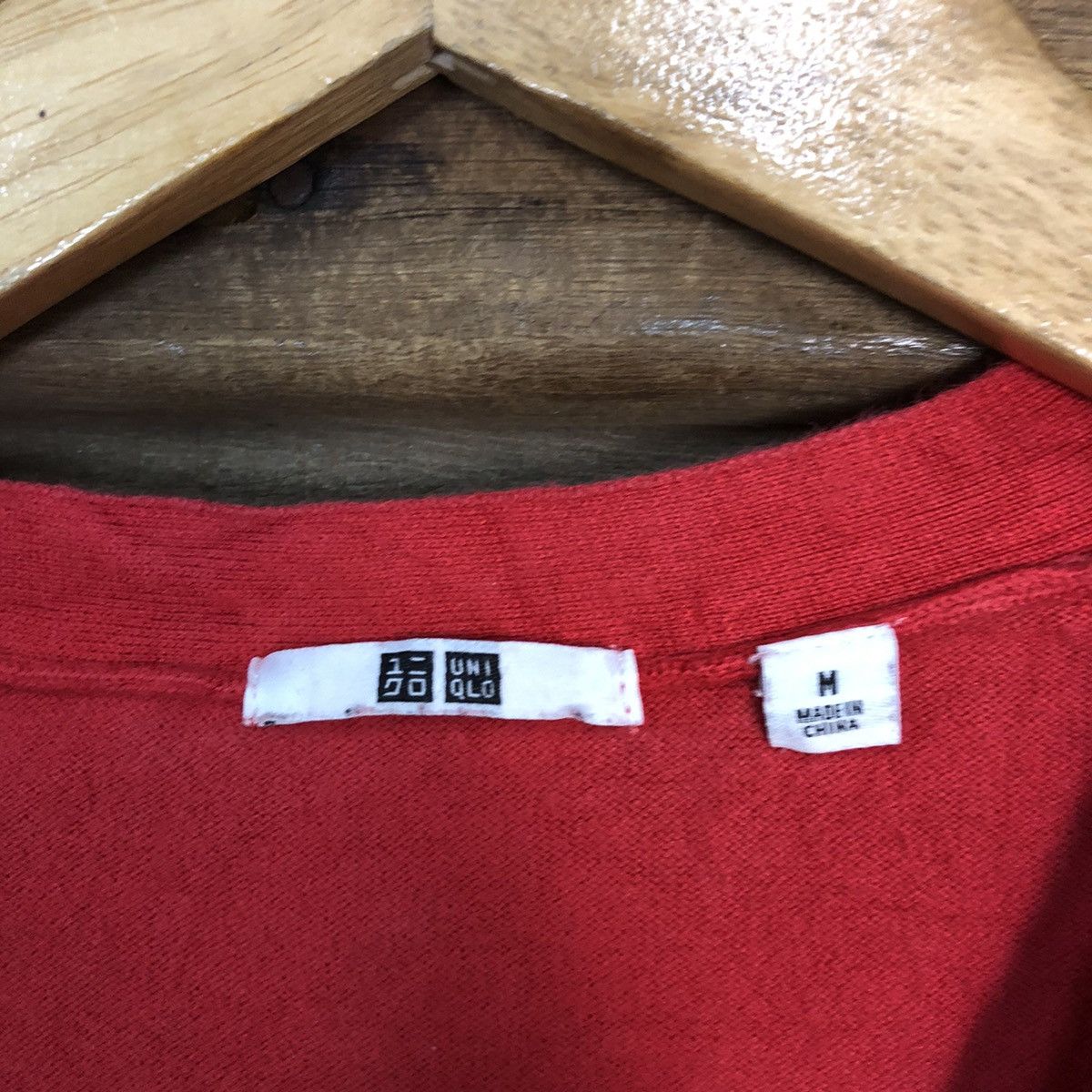 Vintage Uniqlo Red Patterned Cardigans Knitwear #7273 Size M / US 6-8 / IT 42-44 - 7 Thumbnail