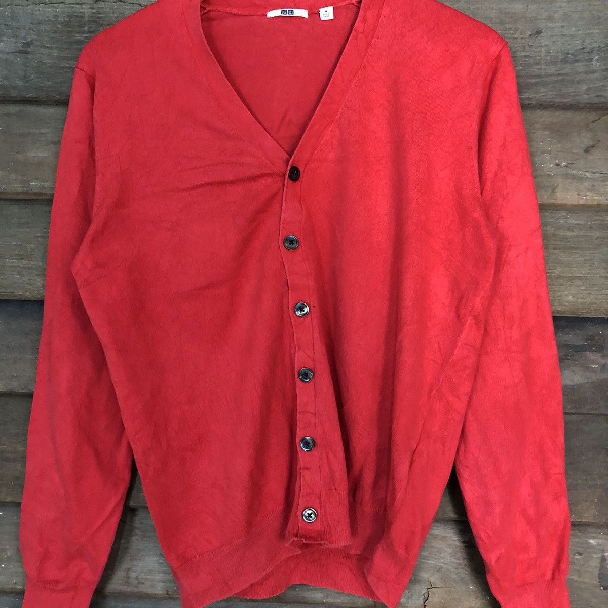 Vintage Uniqlo Red Patterned Cardigans Knitwear #7273 Size M / US 6-8 / IT 42-44 - 5 Thumbnail