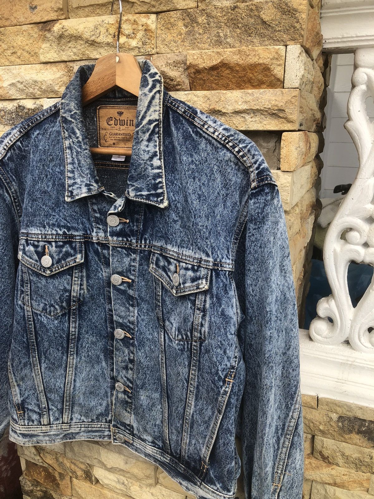 ジャケット・アウター Used/denim jacket Edwin × Vintage Last Drop🔥Rare‼️Vintage Edwin Acid wash
