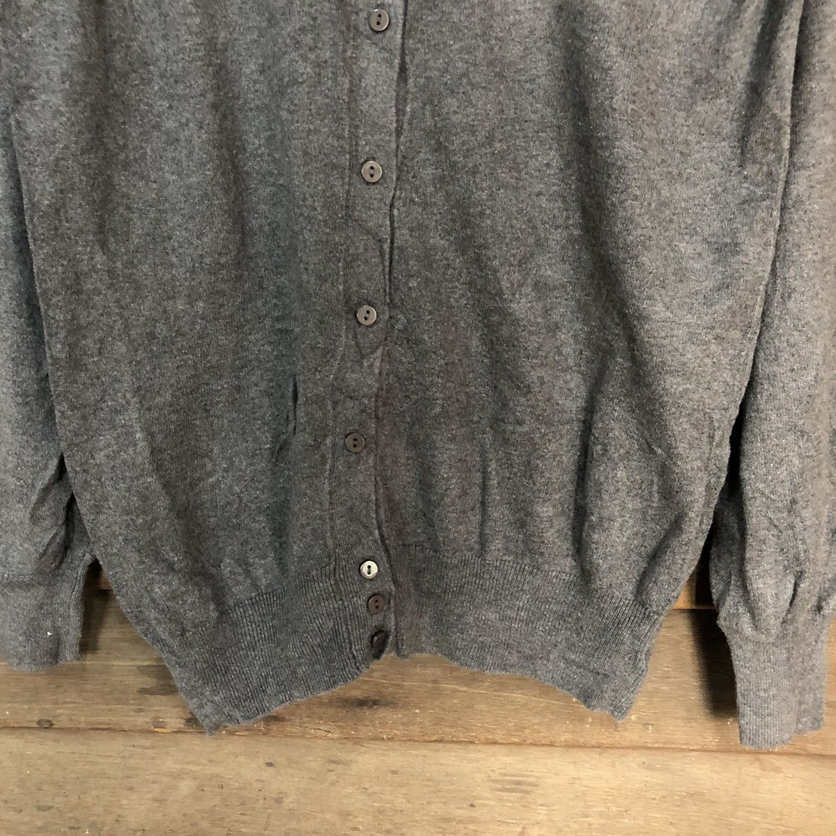 Japanese Brand Japanese Brand Grey Cardigan knitwear plain #7271 Size M / US 6-8 / IT 42-44 - 6 Thumbnail