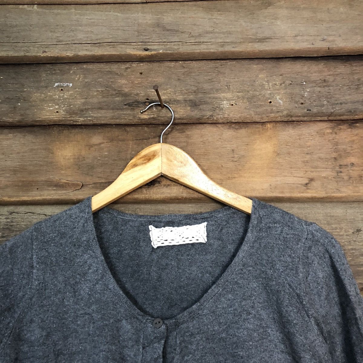 Japanese Brand Japanese Brand Grey Cardigan knitwear plain #7271 Size M / US 6-8 / IT 42-44 - 4 Thumbnail