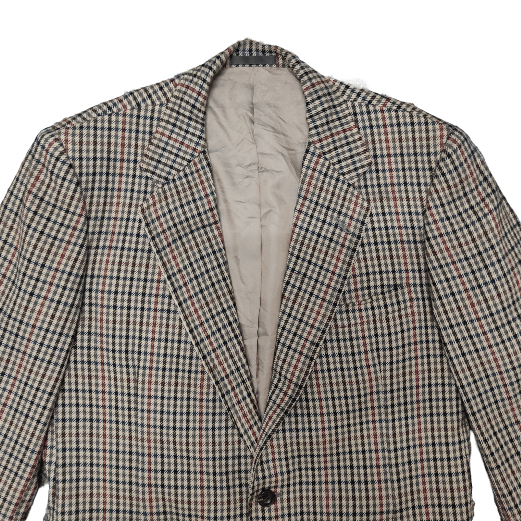 Burberry Vintage Burberry Lamb Wool Checkered Nova Check Coat Blazer Size US M / EU 48-50 / 2 - 2 Thumbnail