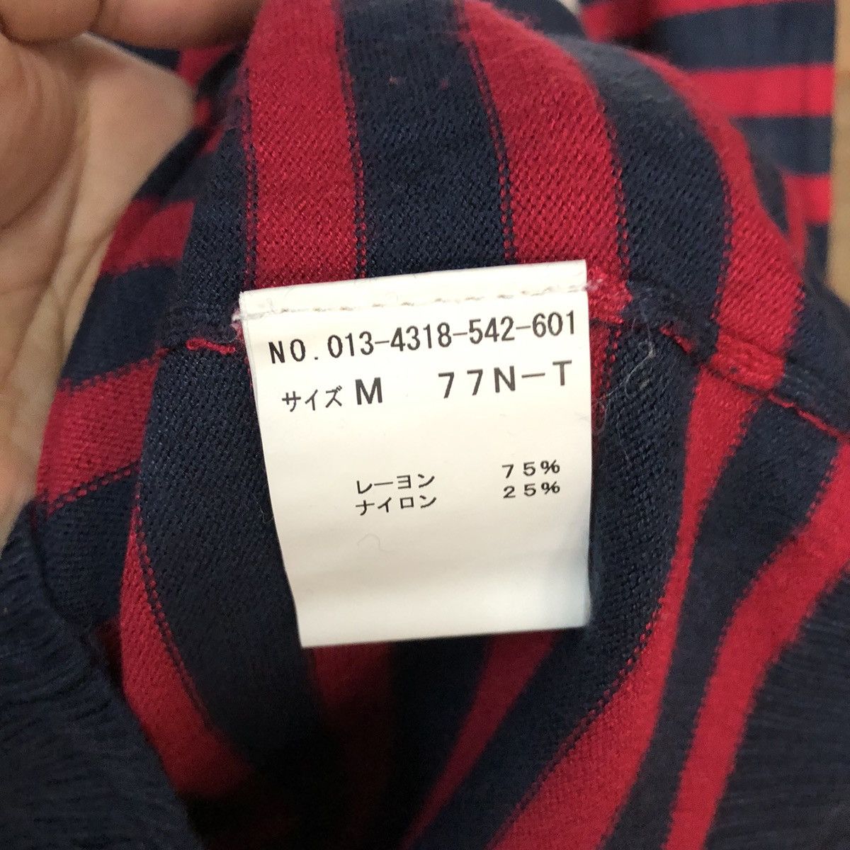 Japanese Brand Page Boy Stripe Red Cardigan knitwear japan #7265 Size M / US 6-8 / IT 42-44 - 8 Thumbnail