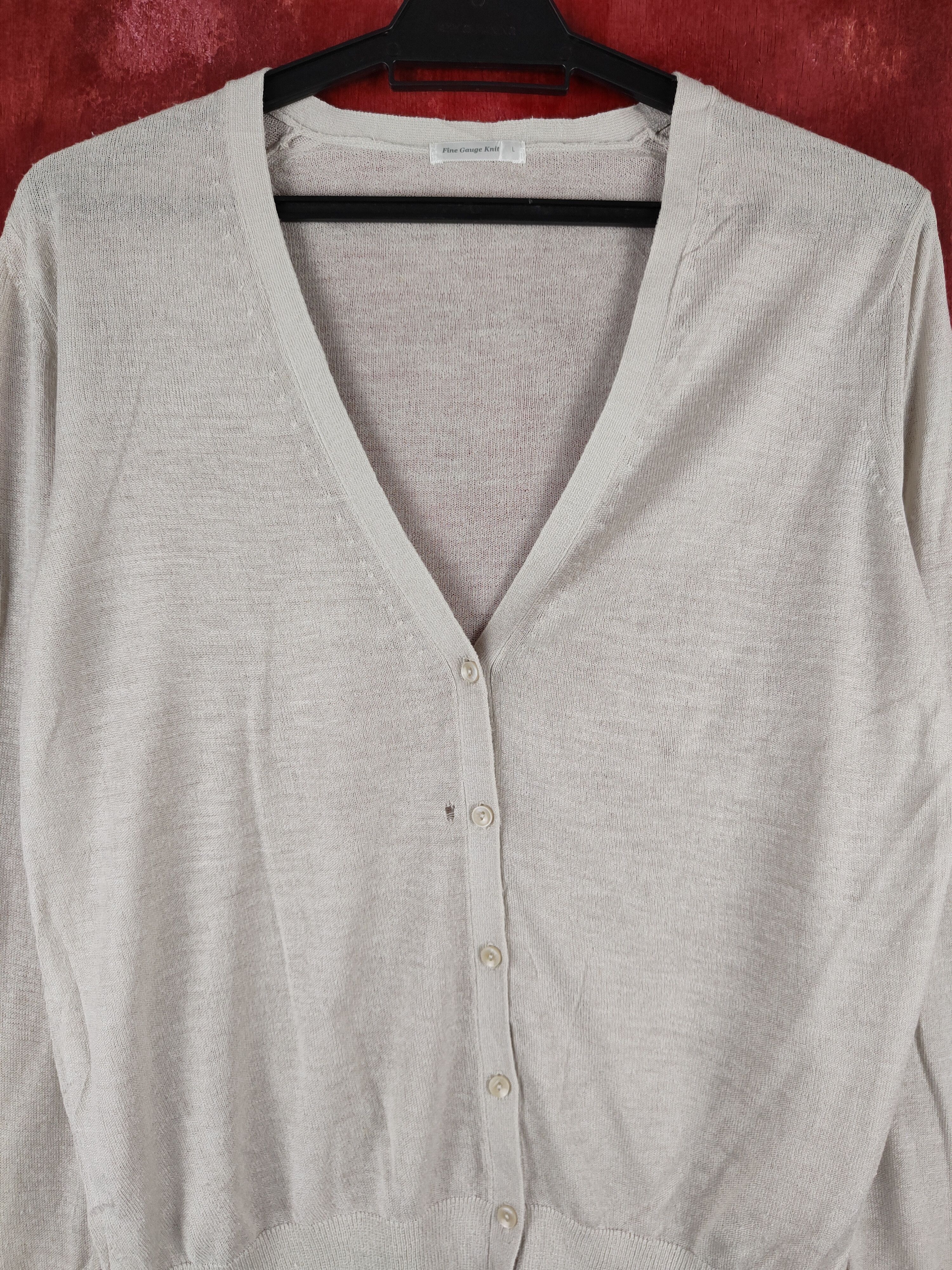 Uniqlo Uniqlo Gray Crochet Meshnet Knitwear Cardigan #S1058 Size L / US 10 / IT 46 - 2 Thumbnail