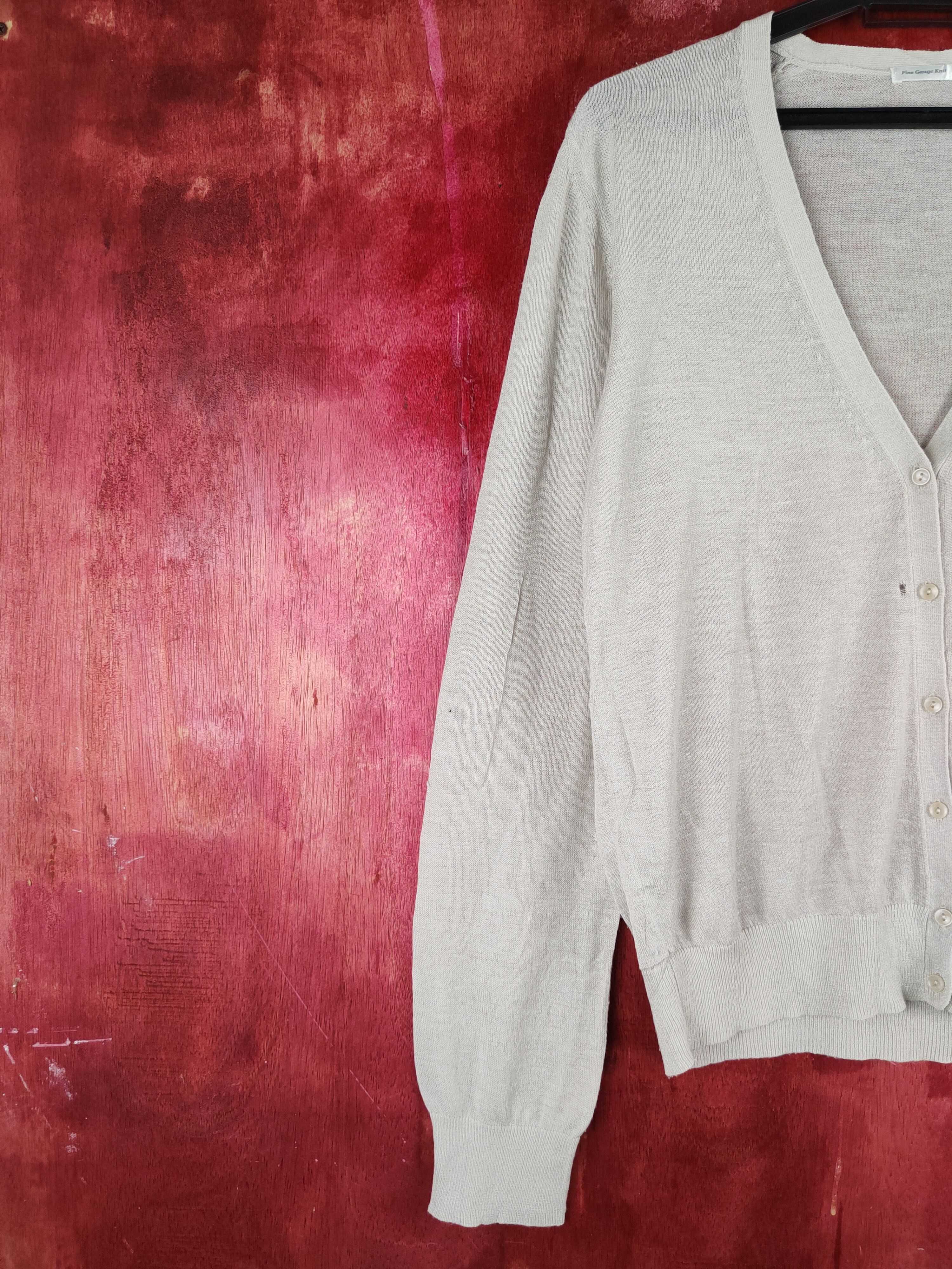 Uniqlo Uniqlo Gray Crochet Meshnet Knitwear Cardigan #S1058 Size L / US 10 / IT 46 - 4 Thumbnail