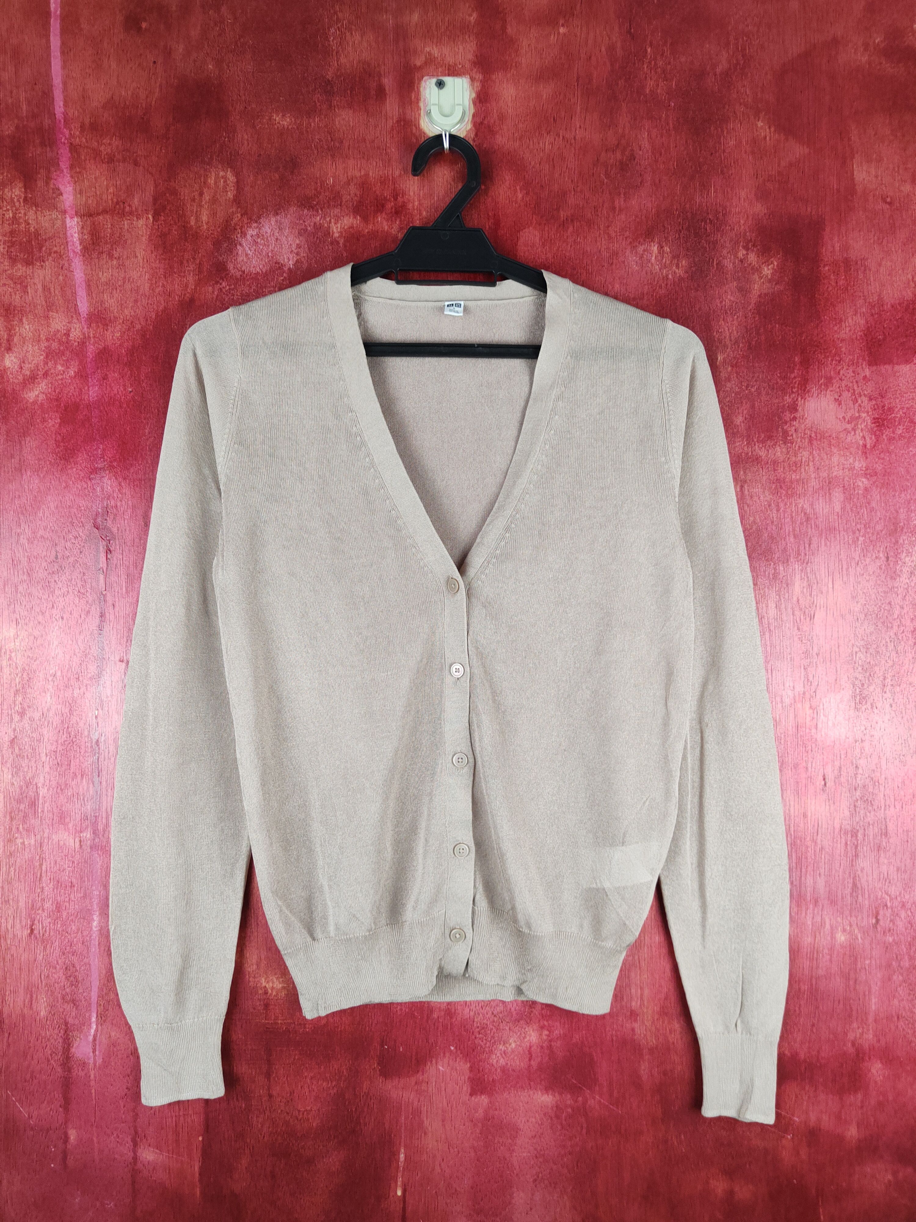 Japanese Brand × Uniqlo Uniqlo Brown vintage Knitwear Cardigan #S1101 Size S / US 4 / IT 40 - 1 Thumbnail