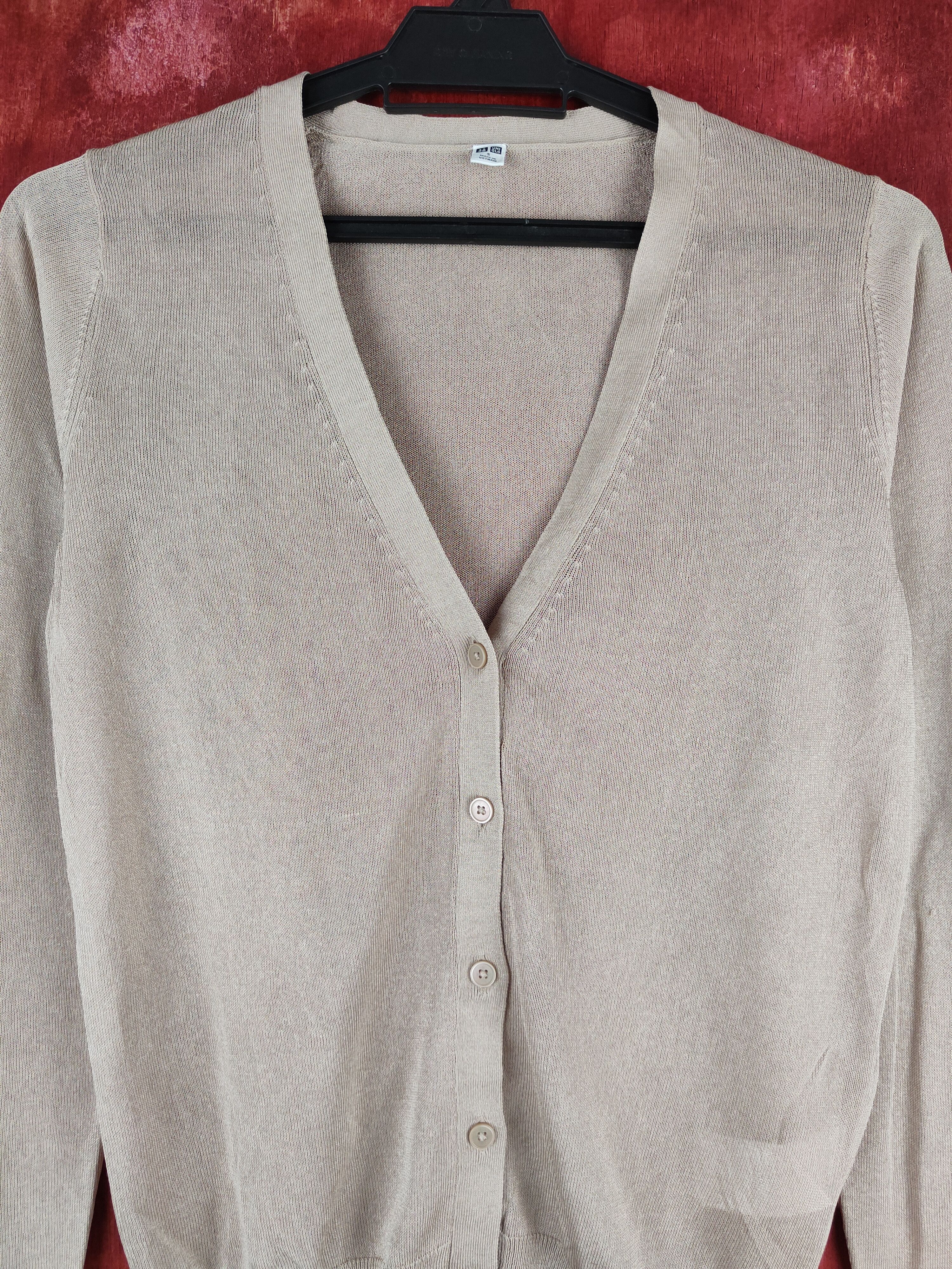 Japanese Brand × Uniqlo Uniqlo Brown vintage Knitwear Cardigan #S1101 Size S / US 4 / IT 40 - 2 Thumbnail