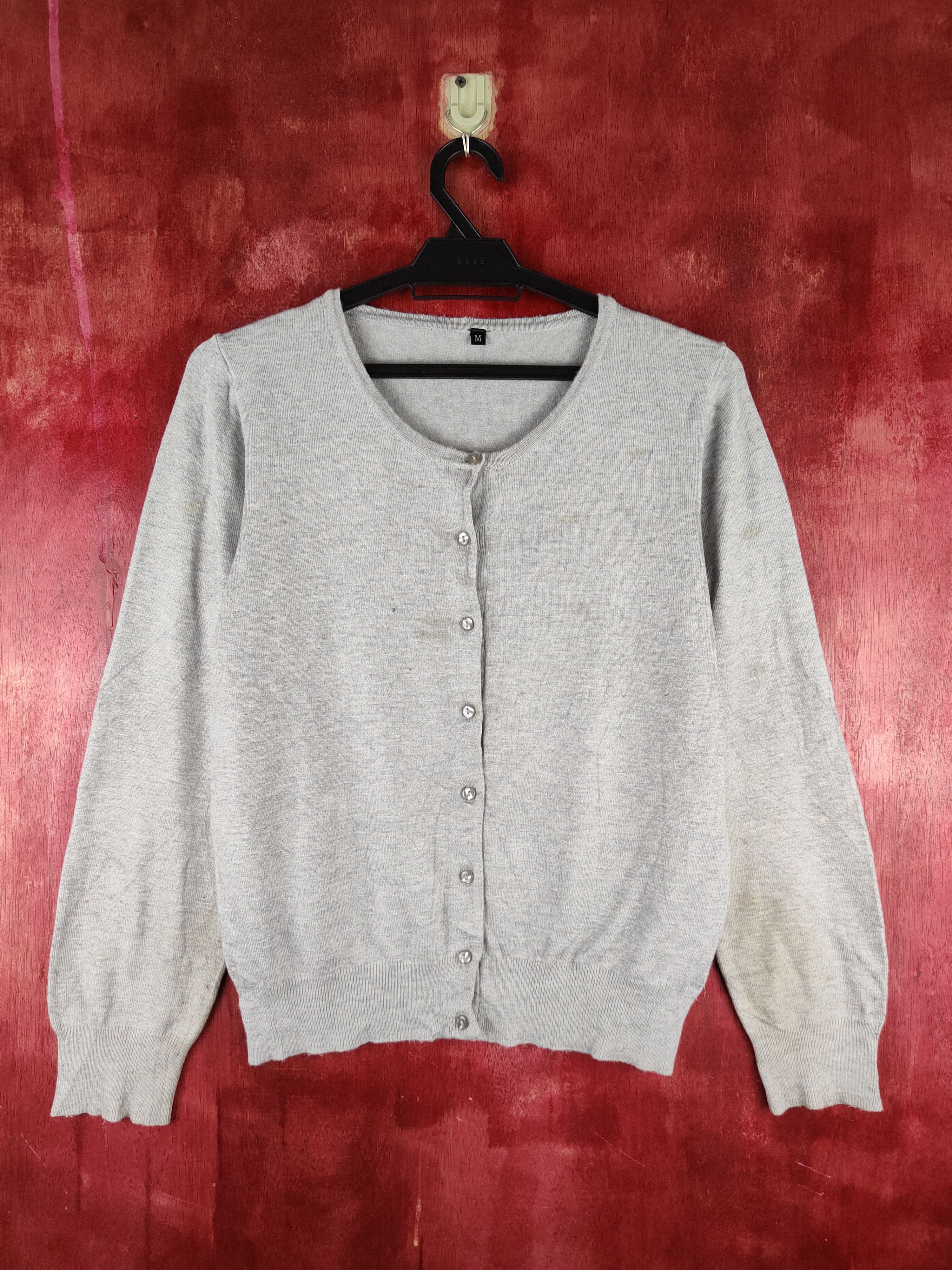 Japanese Brand Gray Knitwear Cardigan #S1095