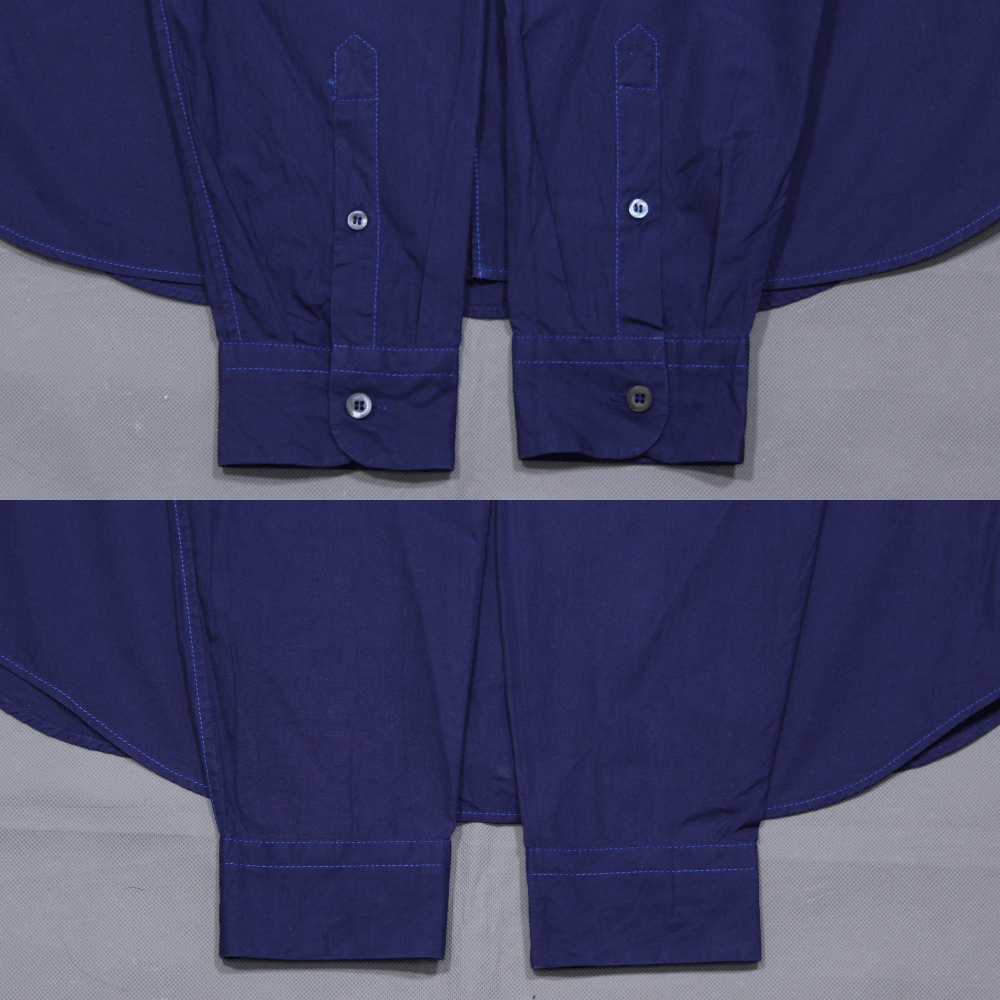 Prada Cotton Poplin Shirt Navy Size US M / EU 48-50 / 2 - 9 Thumbnail