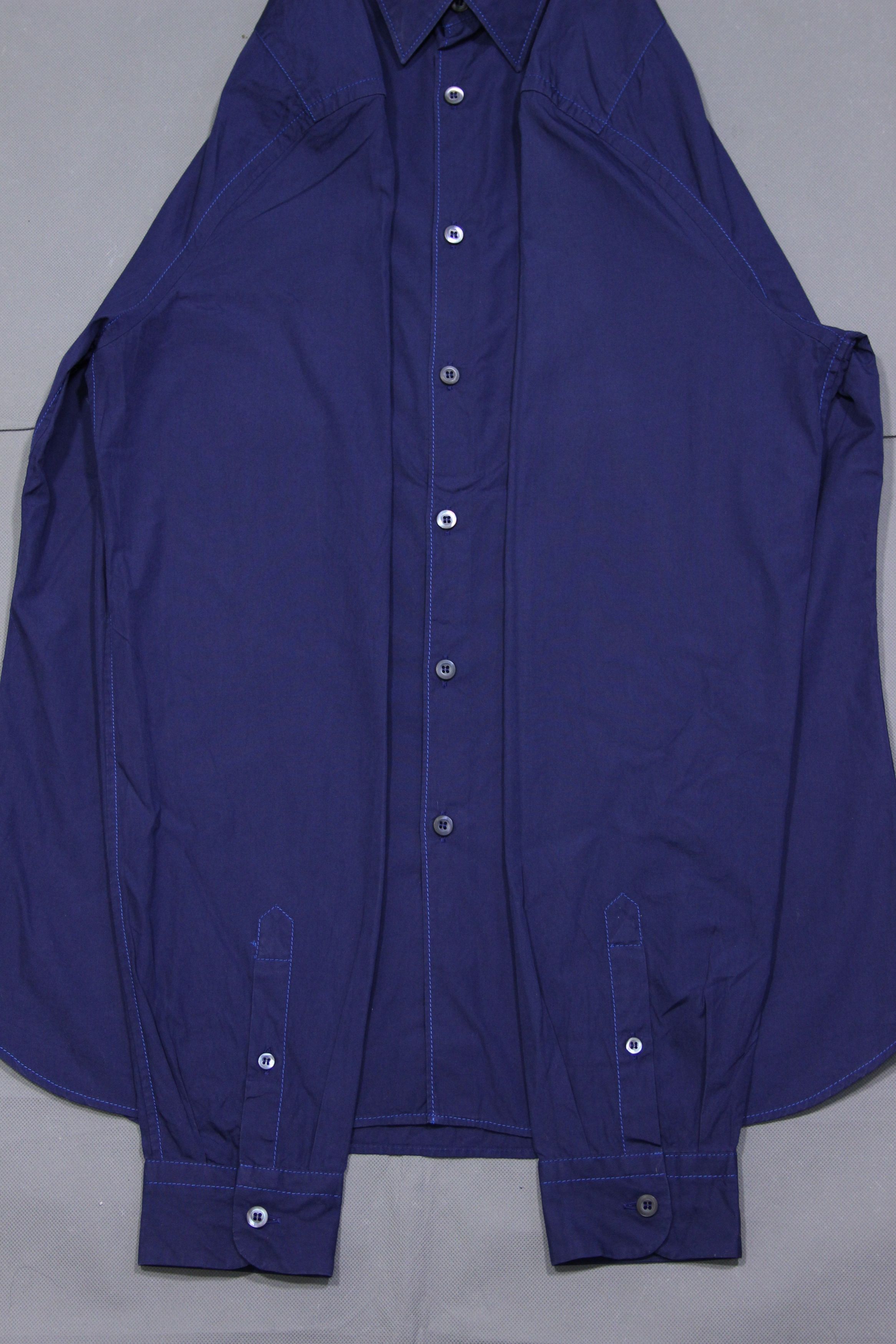 Prada Cotton Poplin Shirt Navy Size US M / EU 48-50 / 2 - 7 Thumbnail