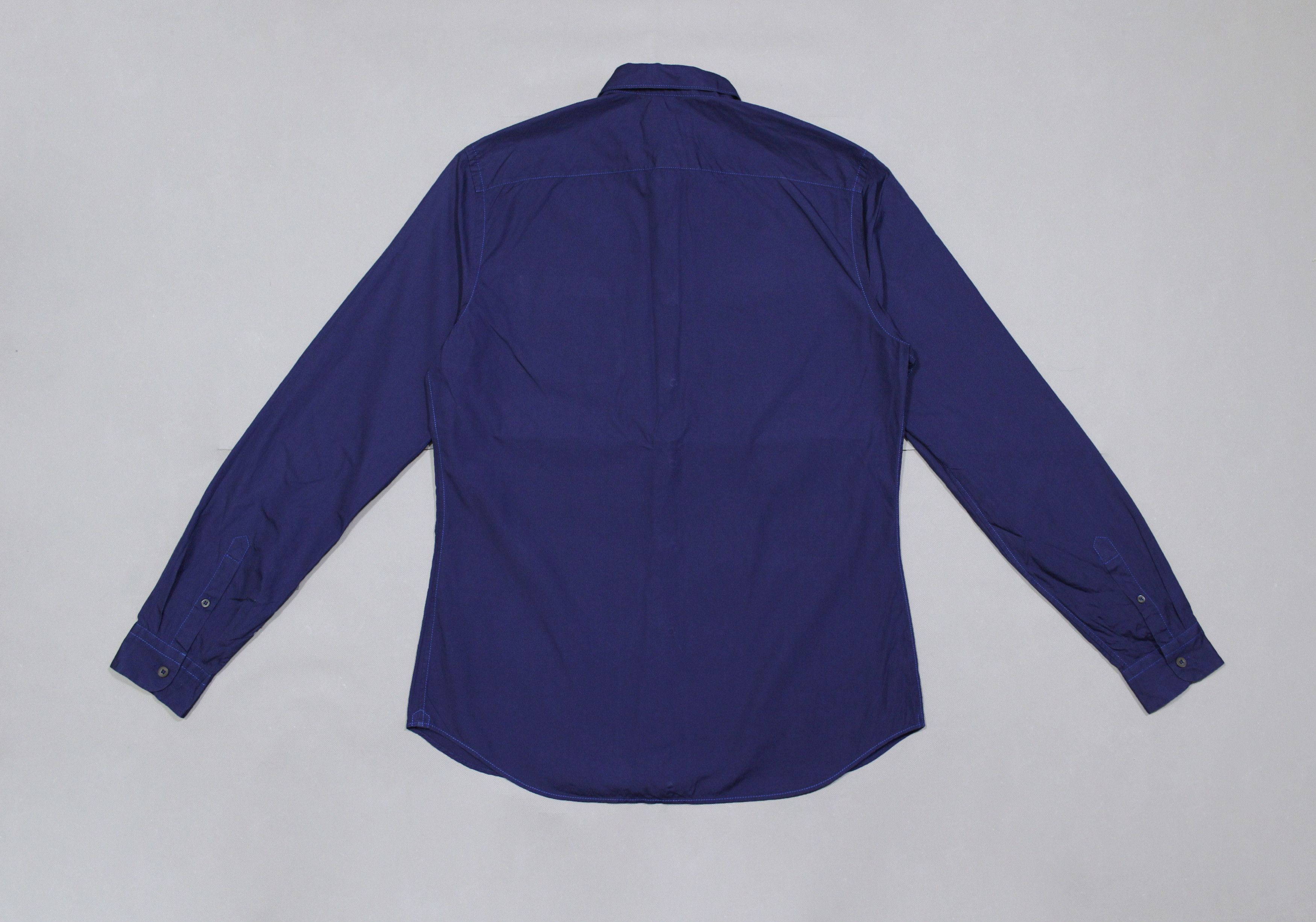 Prada Cotton Poplin Shirt Navy Size US M / EU 48-50 / 2 - 3 Thumbnail