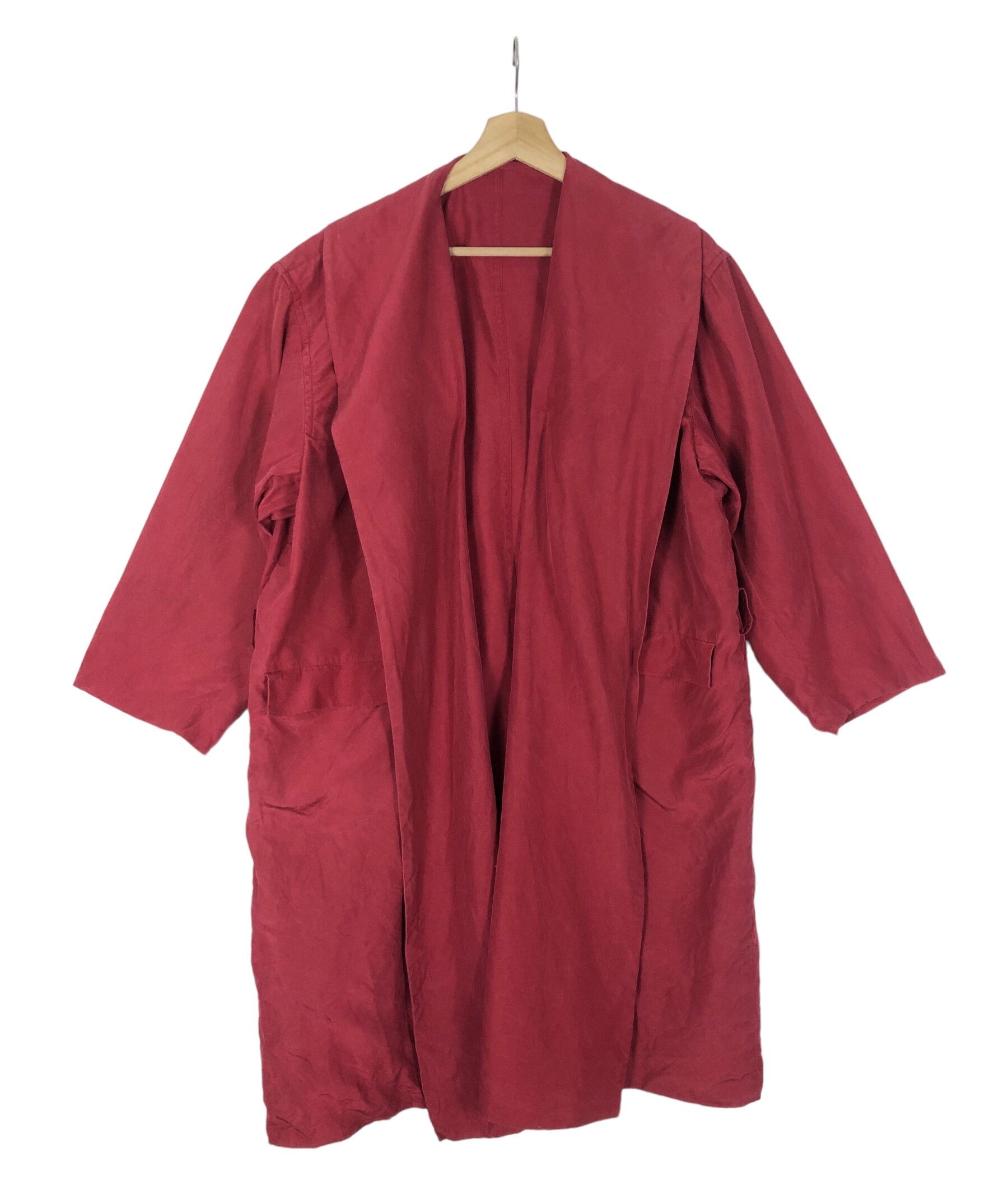 Dior RARE🔥VINTAGE 90’S DIOR RUNWAY RED BUTTONLESS LIGHT COAT Size L / US 10 / IT 46 - 2 Thumbnail