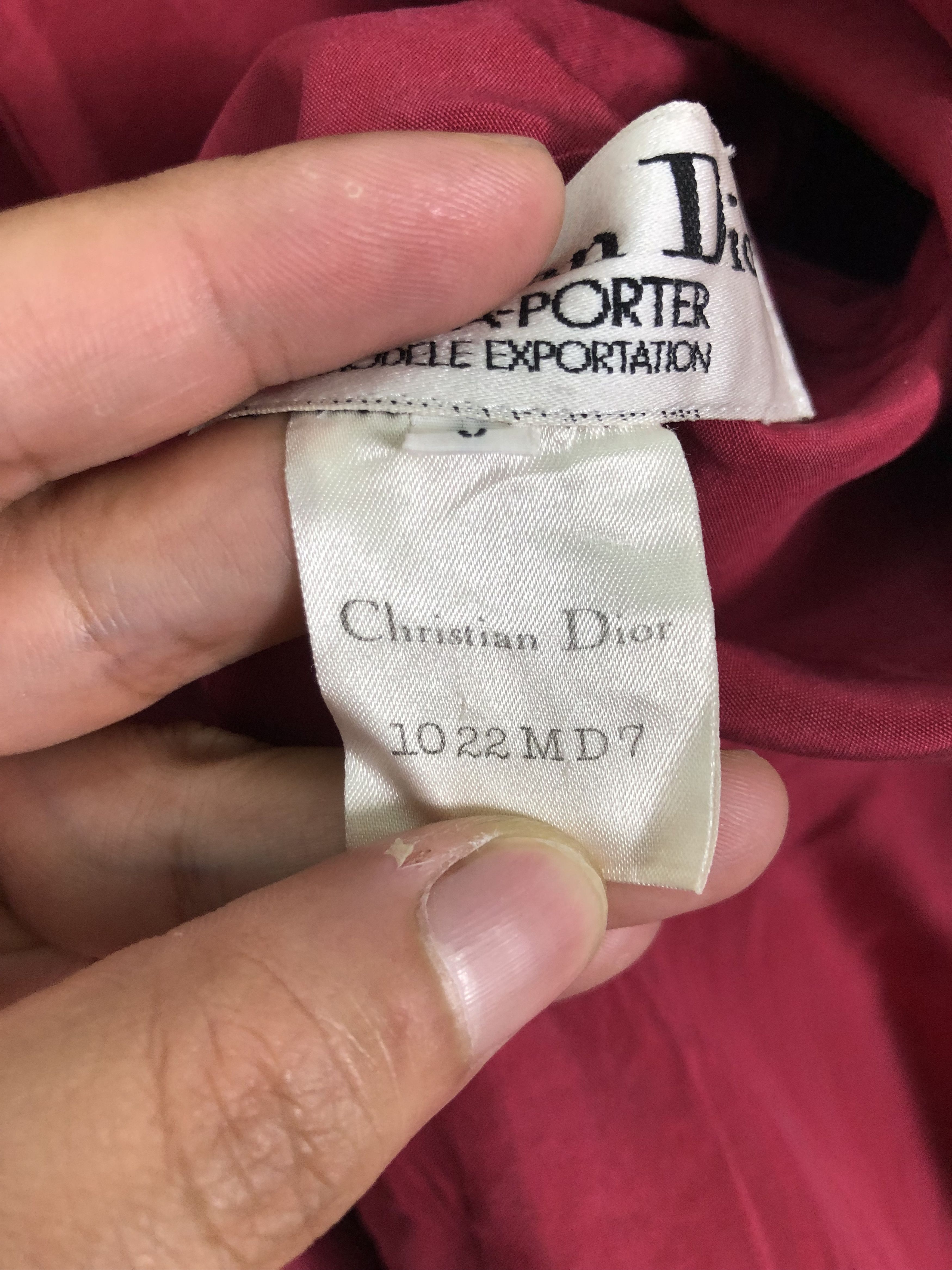 Dior RARE🔥VINTAGE 90’S DIOR RUNWAY RED BUTTONLESS LIGHT COAT Size L / US 10 / IT 46 - 13 Thumbnail
