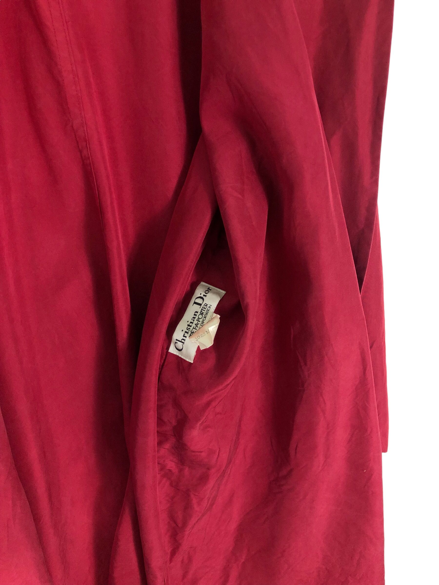 Dior RARE🔥VINTAGE 90’S DIOR RUNWAY RED BUTTONLESS LIGHT COAT Size L / US 10 / IT 46 - 10 Thumbnail