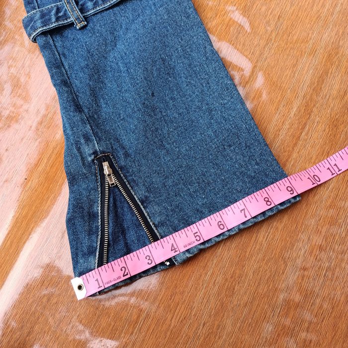 Seditionaries 90s denim bondage wide leg zipper pants | Grailed