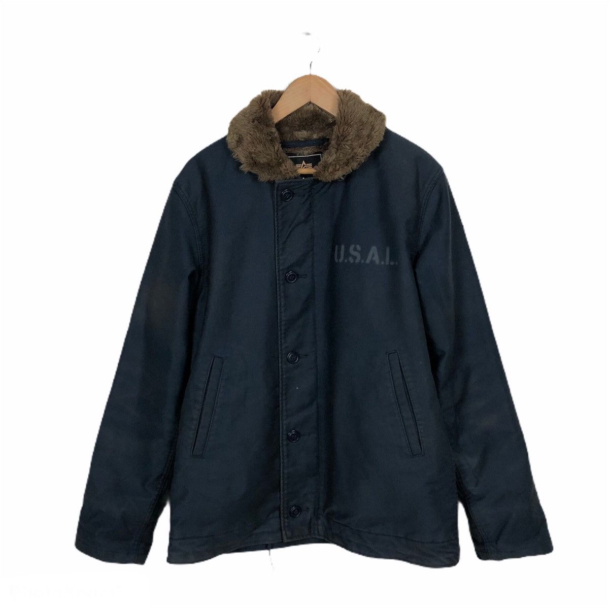 Vintage ALPHA INDUSTRIES INC. U.S.A.L INSPIRED BY BUZZ RICKSON Size US XL / EU 56 / 4 - 3 Thumbnail