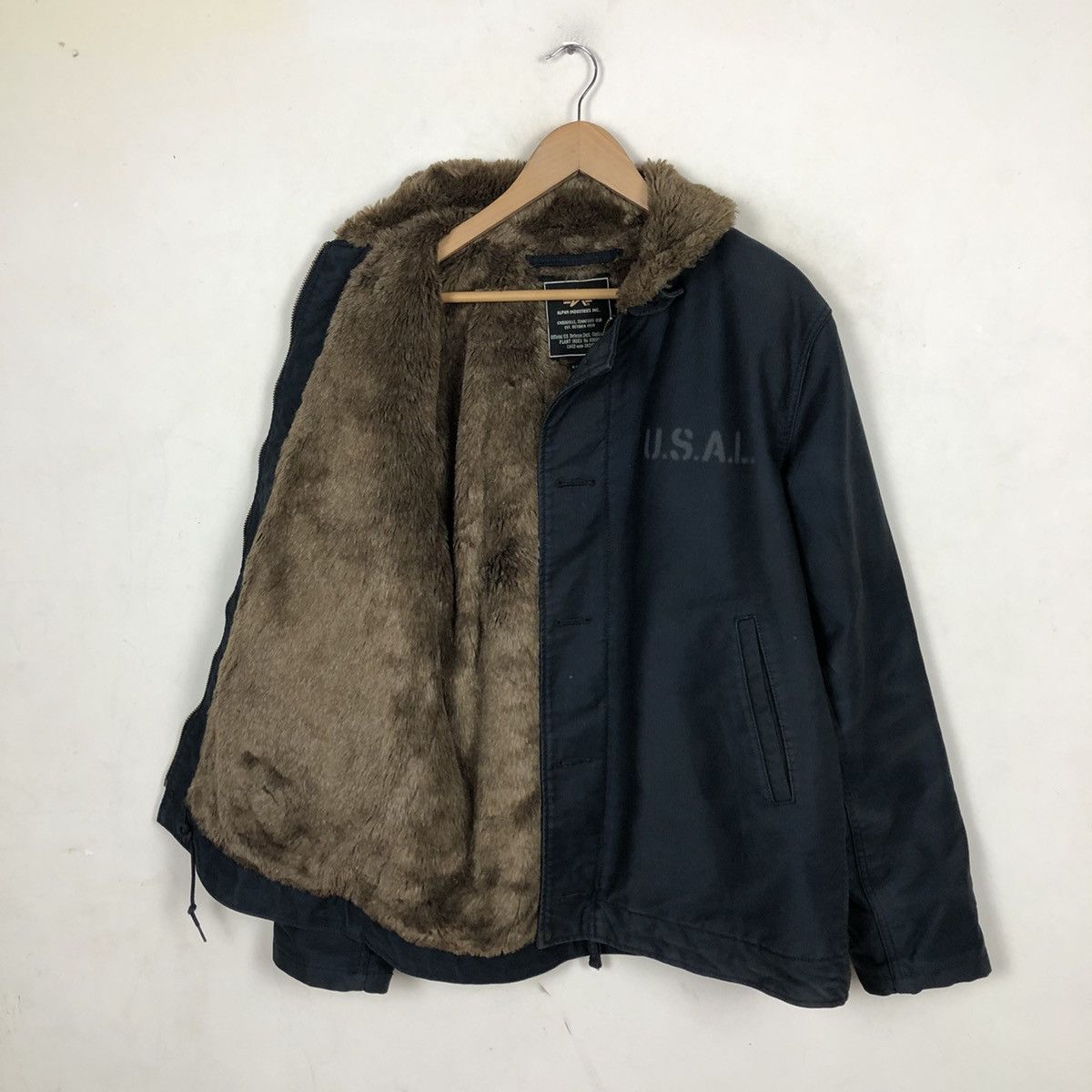 Vintage ALPHA INDUSTRIES INC. U.S.A.L INSPIRED BY BUZZ RICKSON Size US XL / EU 56 / 4 - 12 Thumbnail