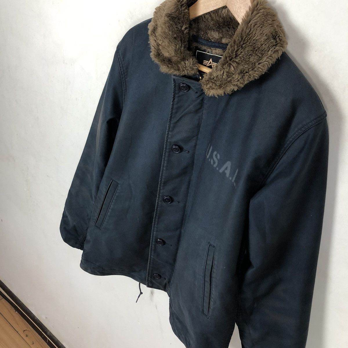 Vintage ALPHA INDUSTRIES INC. U.S.A.L INSPIRED BY BUZZ RICKSON Size US XL / EU 56 / 4 - 5 Thumbnail
