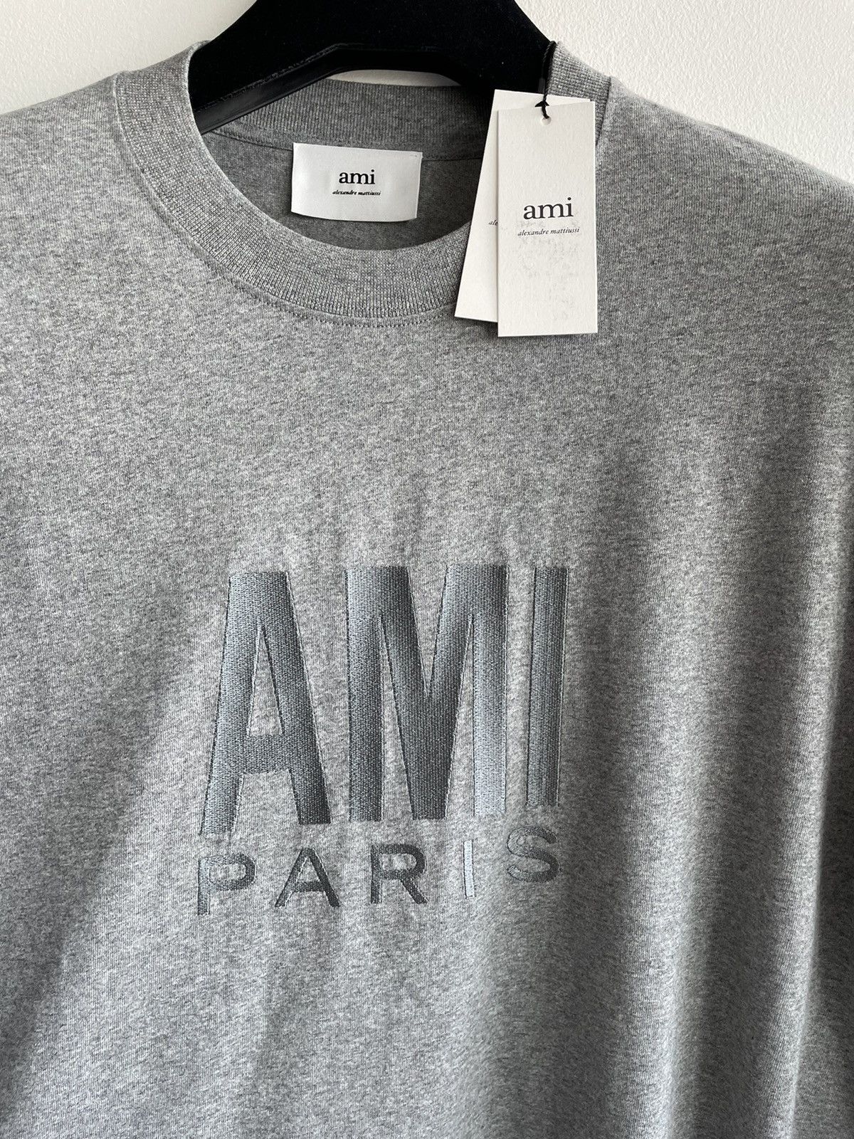 AMI Rare Brand New Runway AMI Paris Embroidery Logo Tee T-shirt Size US XXL / EU 58 / 5 - 12 Thumbnail