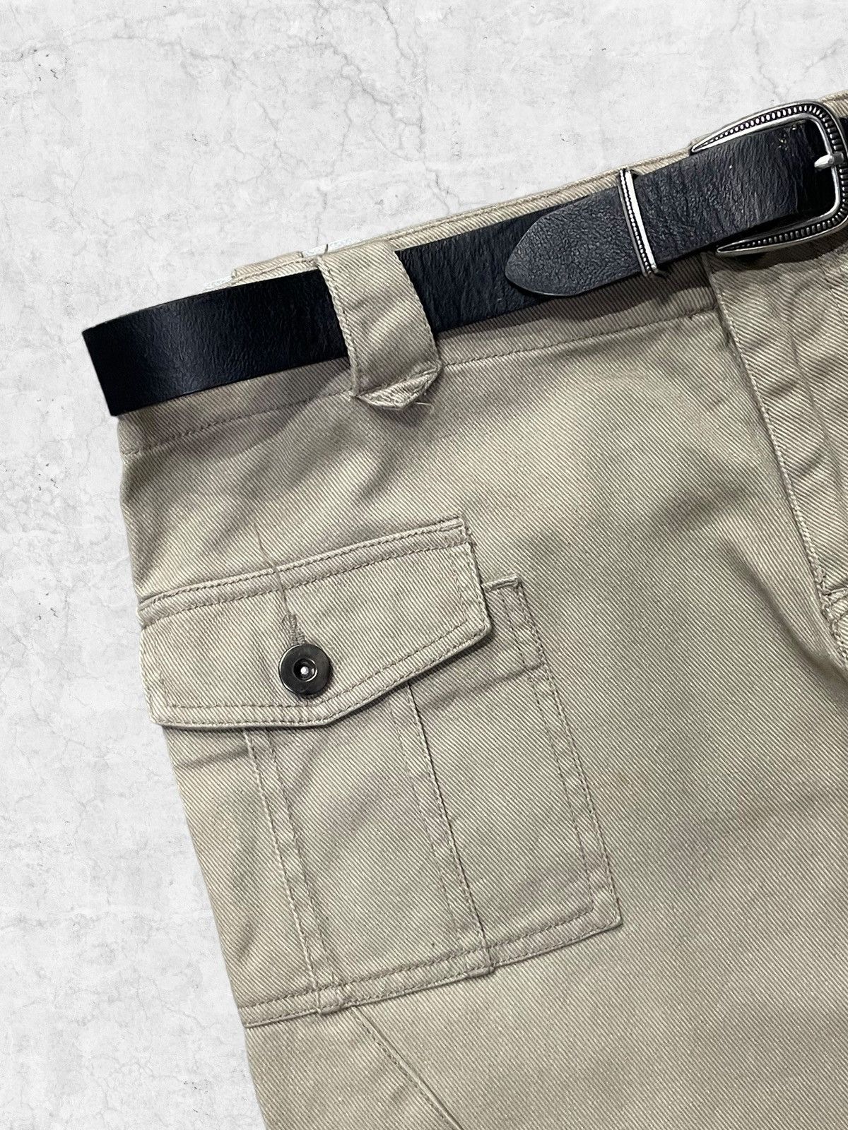 Designer × Le Grande Bleu (L.G.B.) × Tete Homme Y2K Japanese Bondage Flared Pants With Leather Belt Size US 32 / EU 48 - 6 Thumbnail