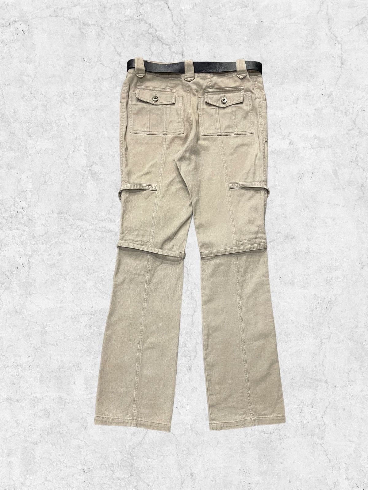 Designer × Le Grande Bleu (L.G.B.) × Tete Homme Y2K Japanese Bondage Flared Pants With Leather Belt Size US 32 / EU 48 - 2 Thumbnail