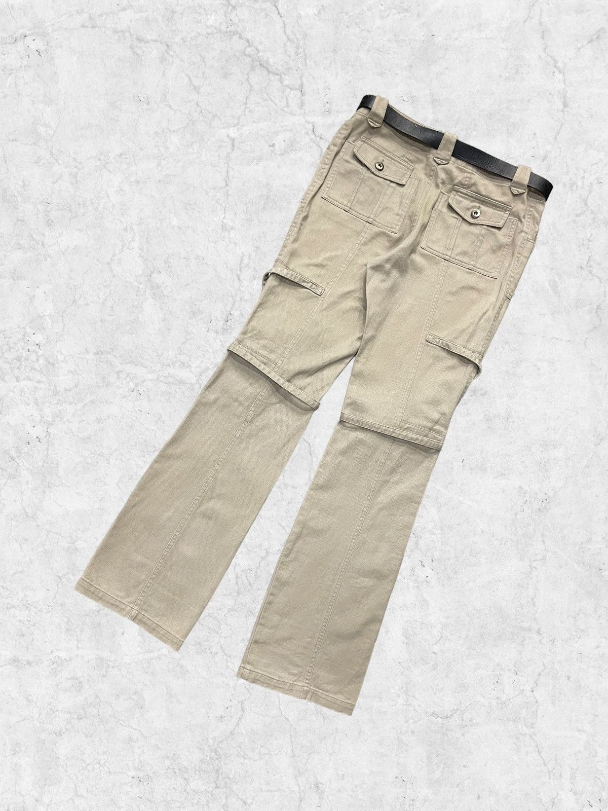 Designer × Le Grande Bleu (L.G.B.) × Tete Homme Y2K Japanese Bondage Flared Pants With Leather Belt Size US 32 / EU 48 - 10 Thumbnail