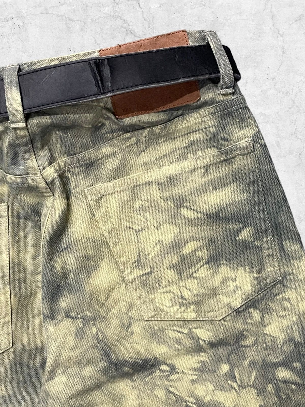Japanese Brand × Vintage Vintage Japanese Brand Cloud Wash loose Fit Jeans With Belt Size US 28 / EU 44 - 10 Thumbnail