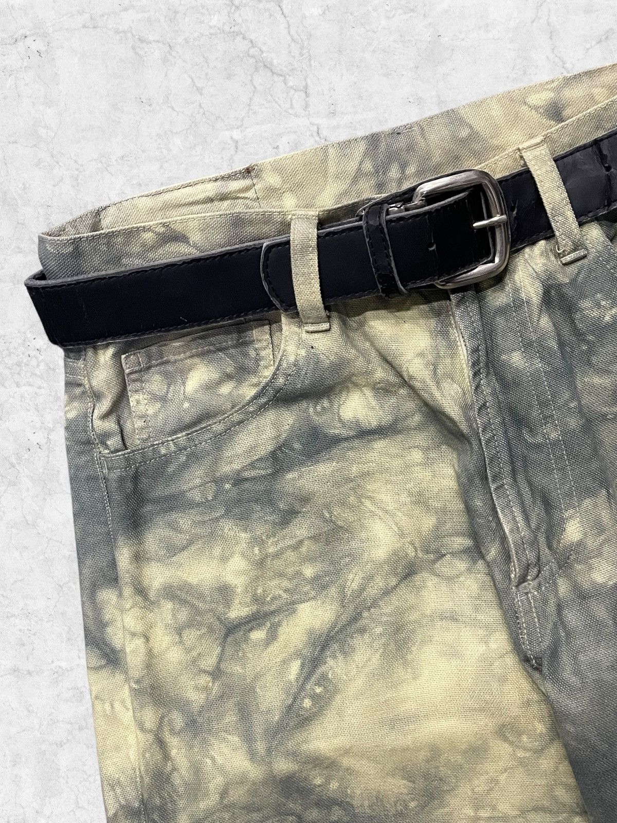 Japanese Brand × Vintage Vintage Japanese Brand Cloud Wash loose Fit Jeans With Belt Size US 28 / EU 44 - 6 Thumbnail