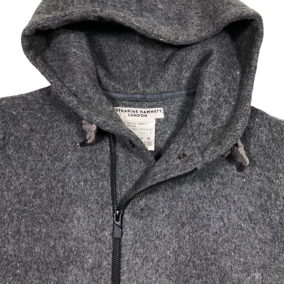Katharine Hamnett London Katharine Hamnett London Cut & Sewn Wool Hooded Jacket Size US M / EU 48-50 / 2 - 4 Thumbnail