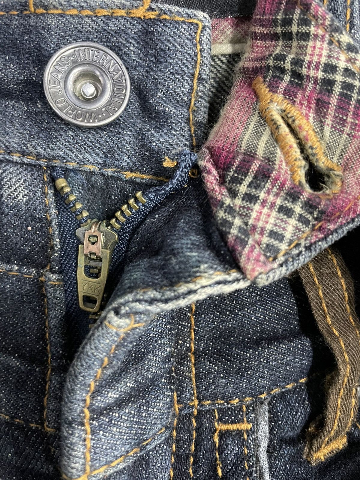 Japanese Brand Vintage Nylaus Jeans Double Waist With Double Crazy Belt Size US 30 / EU 46 - 9 Thumbnail
