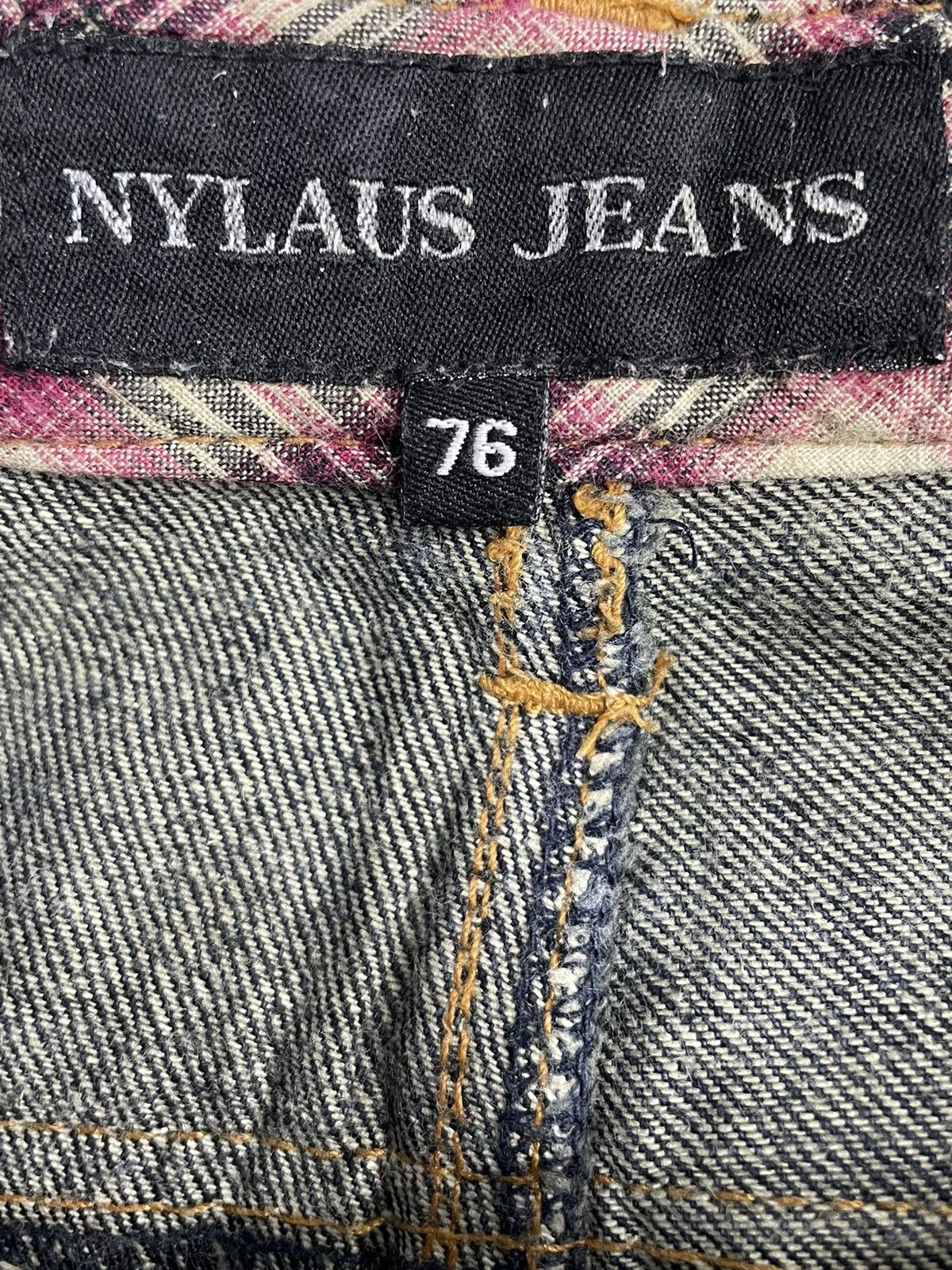 Japanese Brand Vintage Nylaus Jeans Double Waist With Double Crazy Belt Size US 30 / EU 46 - 14 Thumbnail