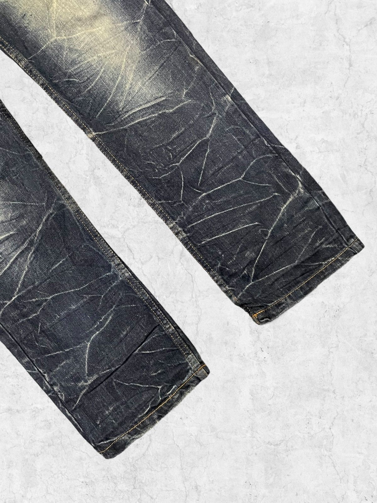 Japanese Brand Vintage Nylaus Jeans Double Waist With Double Crazy Belt Size US 30 / EU 46 - 8 Thumbnail