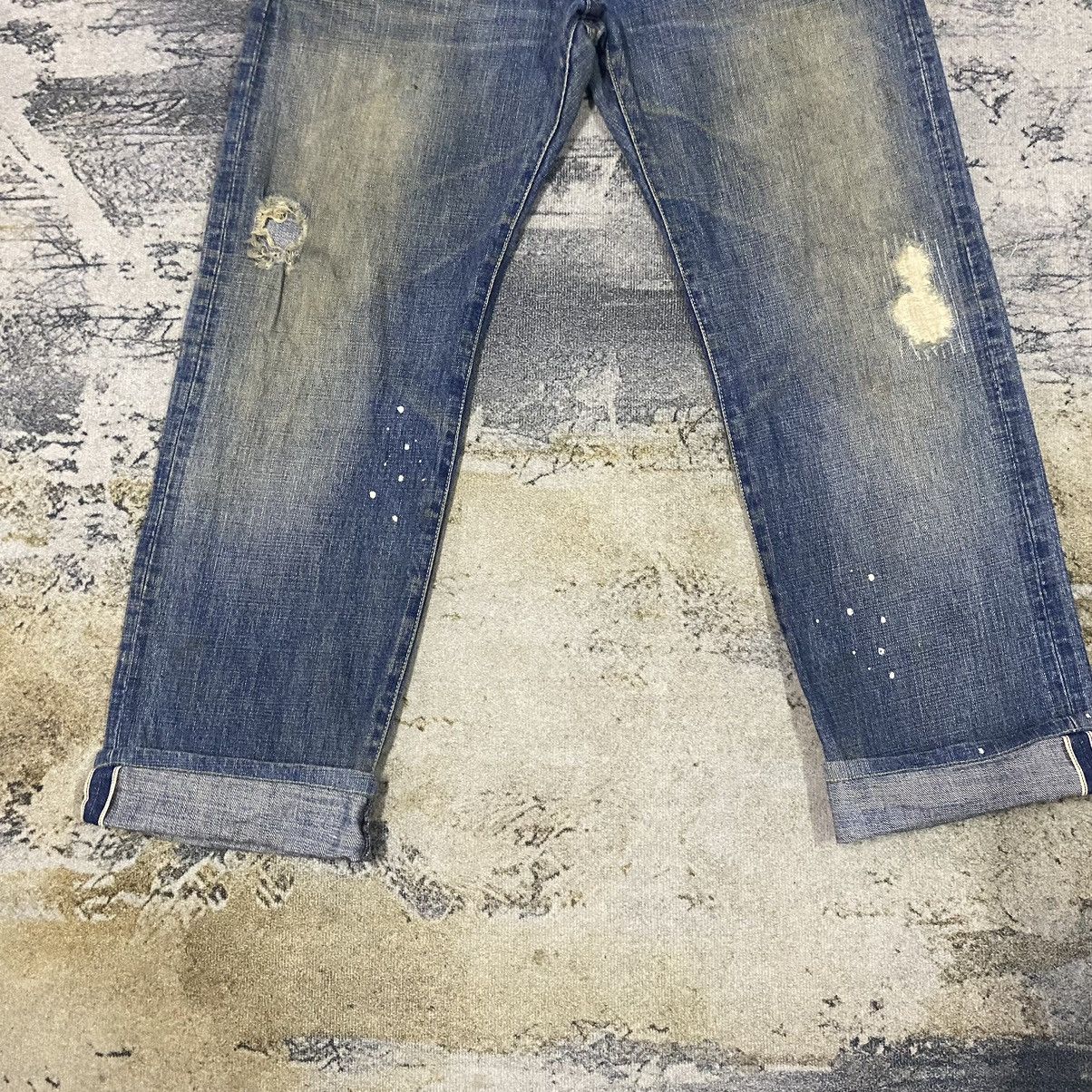 Japanese Brand SELVEDGE🔥 Vintage Global Work Redline Selvedge Denim Jeans Size US 34 / EU 50 - 3 Thumbnail