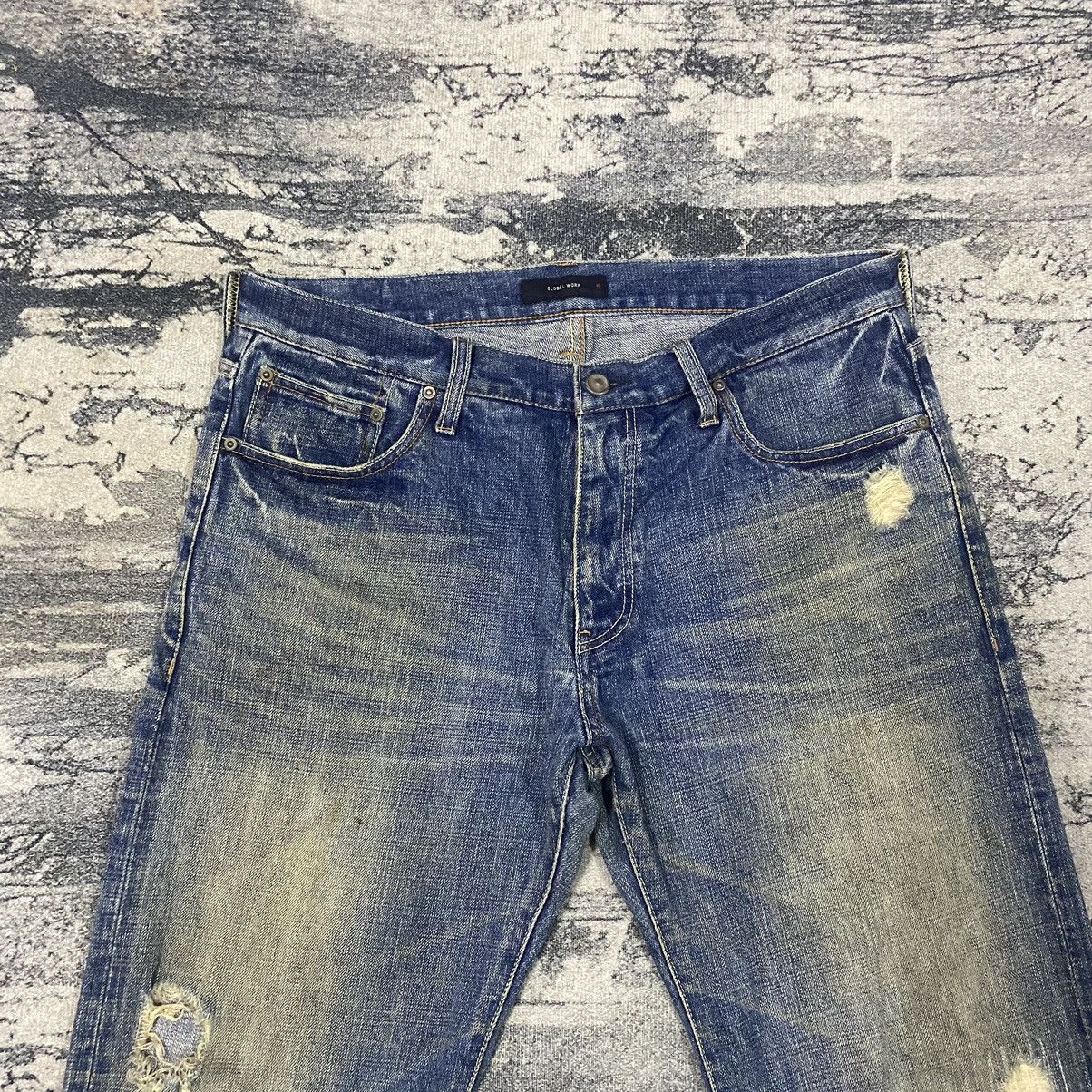 Japanese Brand SELVEDGE🔥 Vintage Global Work Redline Selvedge Denim Jeans Size US 34 / EU 50 - 2 Thumbnail