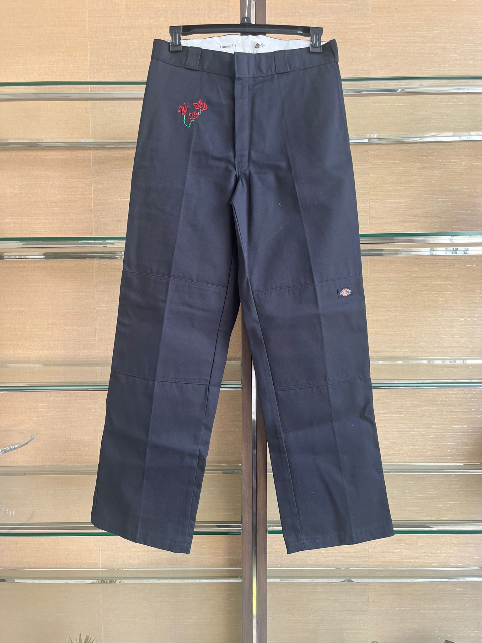 Alyx × Dickies Loose Fit Embroidered Rose Pants in Black Size US 34 / EU 50 - 3 Thumbnail