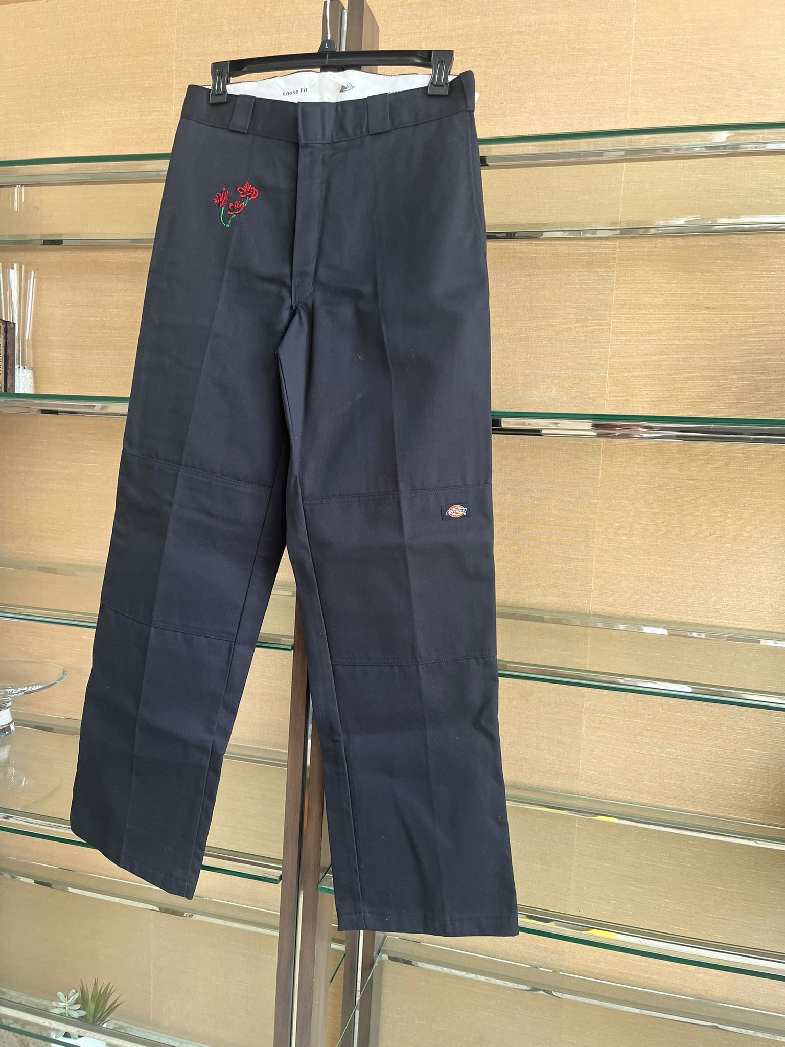 Alyx × Dickies Loose Fit Embroidered Rose Pants in Black Size US 34 / EU 50 - 8 Thumbnail
