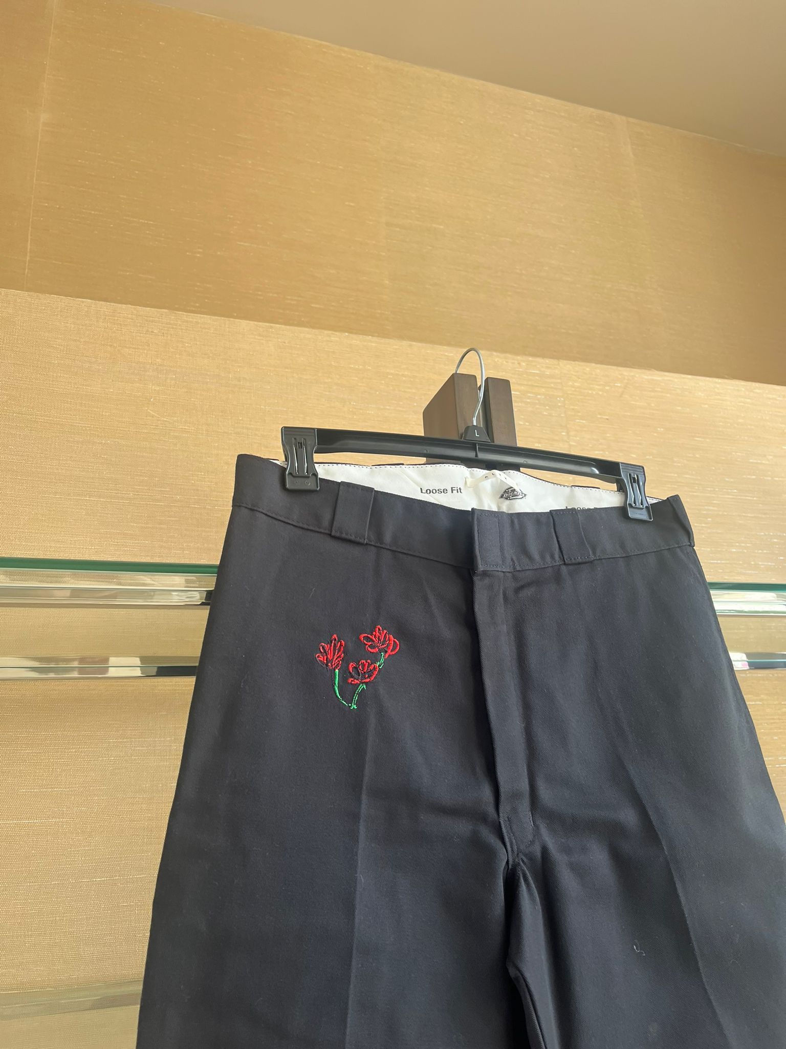 Alyx × Dickies Loose Fit Embroidered Rose Pants in Black Size US 34 / EU 50 - 4 Thumbnail