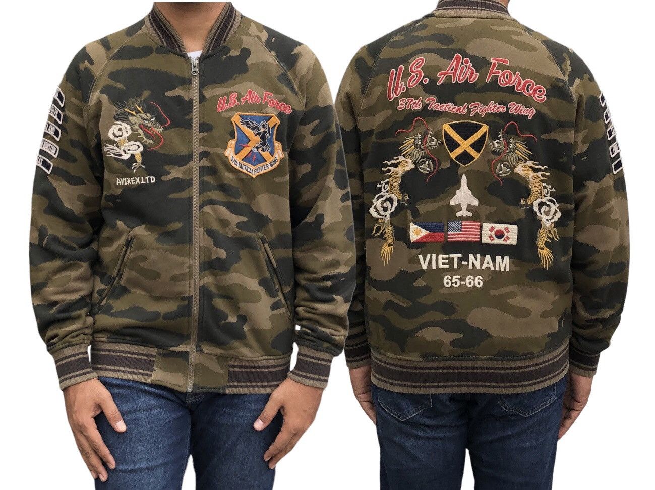 Avirex Avirex U. S Air Force 37th Camouflage Bomber Jacket Size US L / EU 52-54 / 3 - 7 Thumbnail