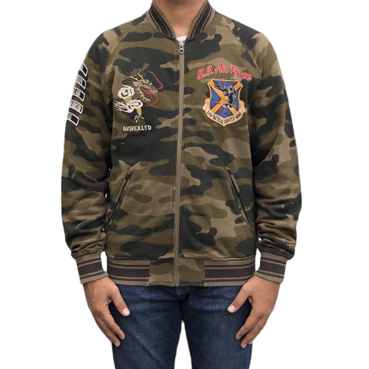 Avirex Avirex U. S Air Force 37th Camouflage Bomber Jacket Size US L / EU 52-54 / 3 - 2 Thumbnail