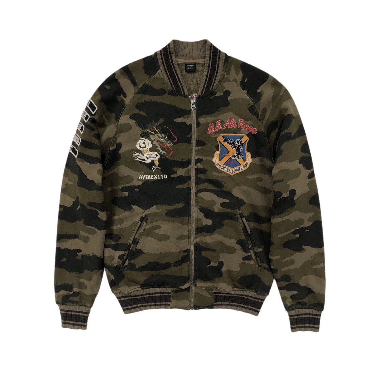 Avirex Avirex U. S Air Force 37th Camouflage Bomber Jacket Size US L / EU 52-54 / 3 - 8 Thumbnail