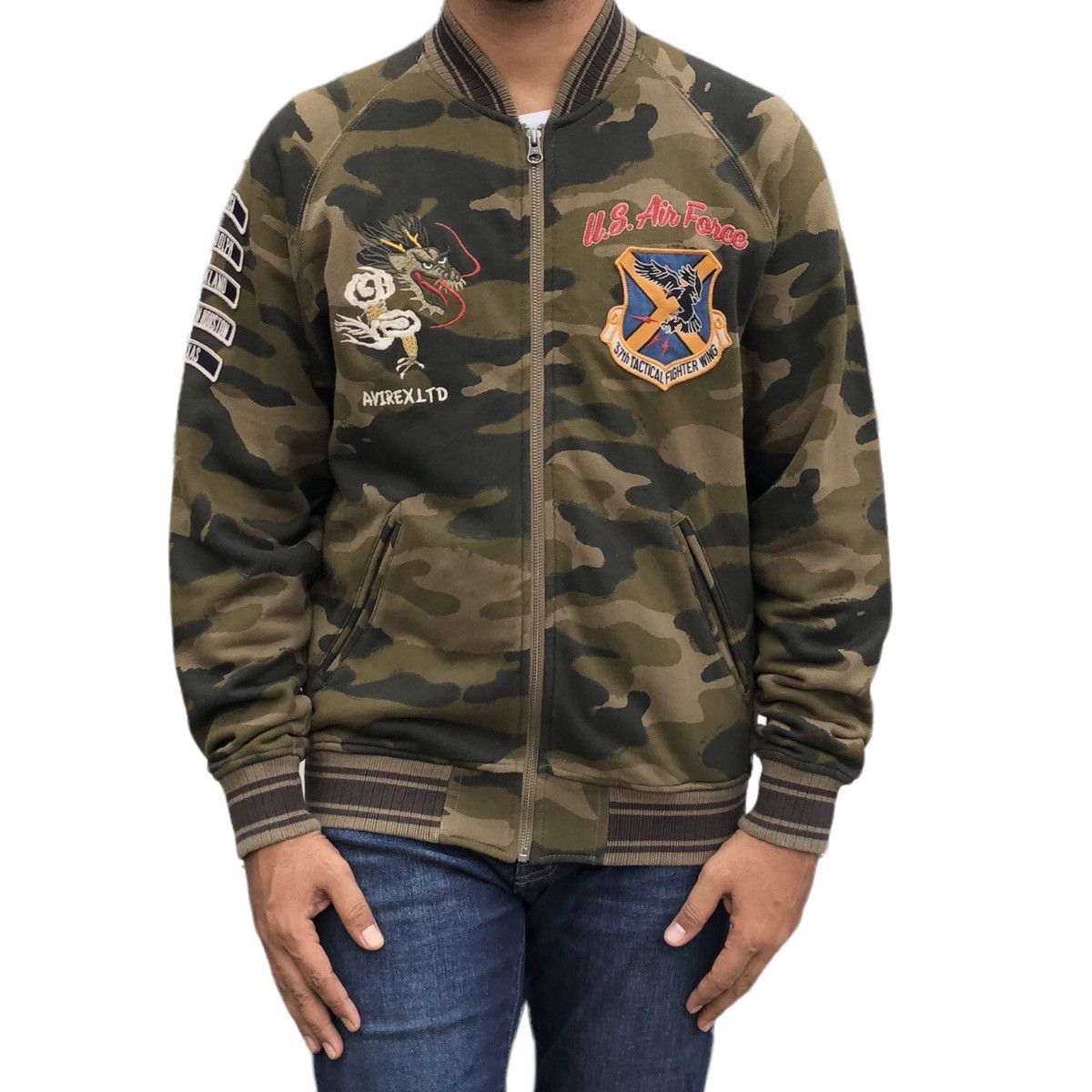 Avirex Avirex U. S Air Force 37th Camouflage Bomber Jacket Size US L / EU 52-54 / 3 - 4 Thumbnail
