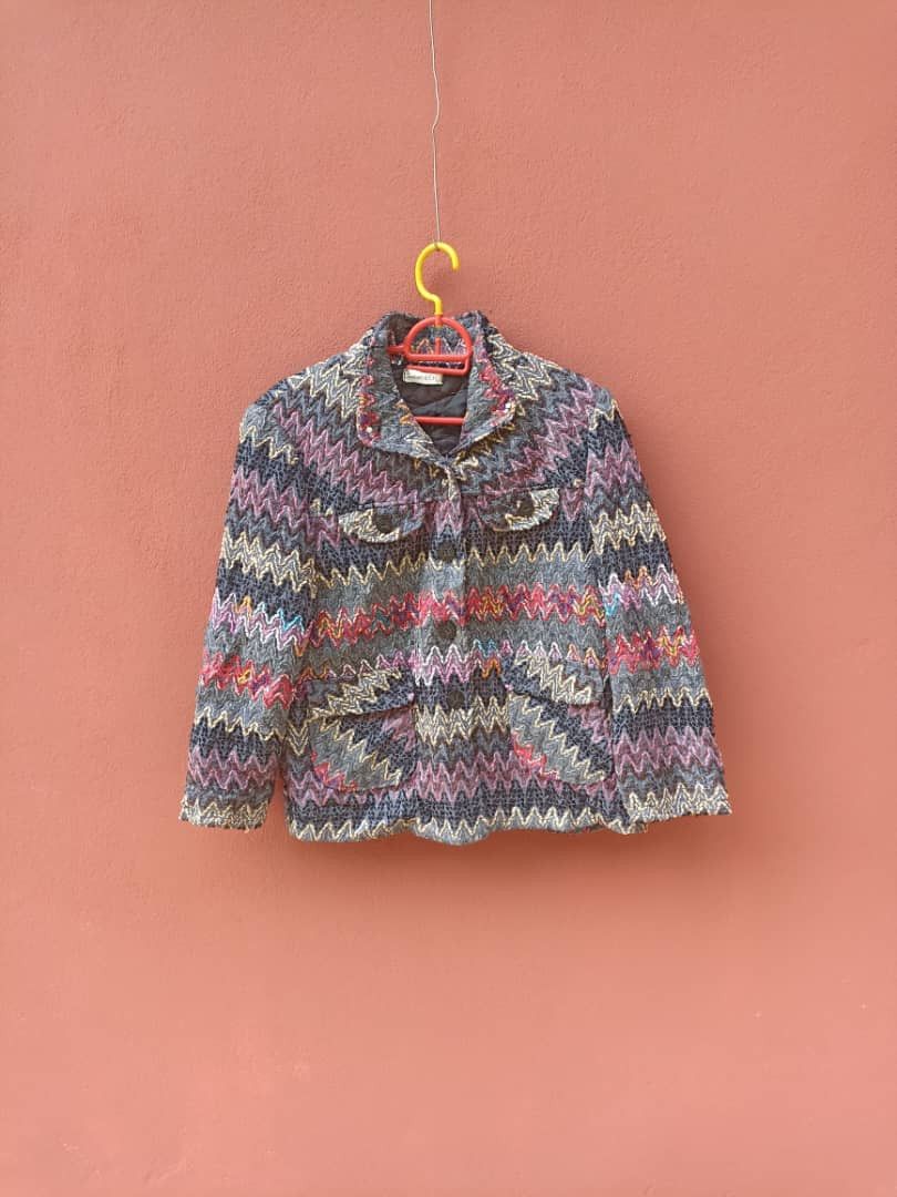 image of Designer Vintage Soliel D'or Knitted Jacket, Women's (Size Medium)