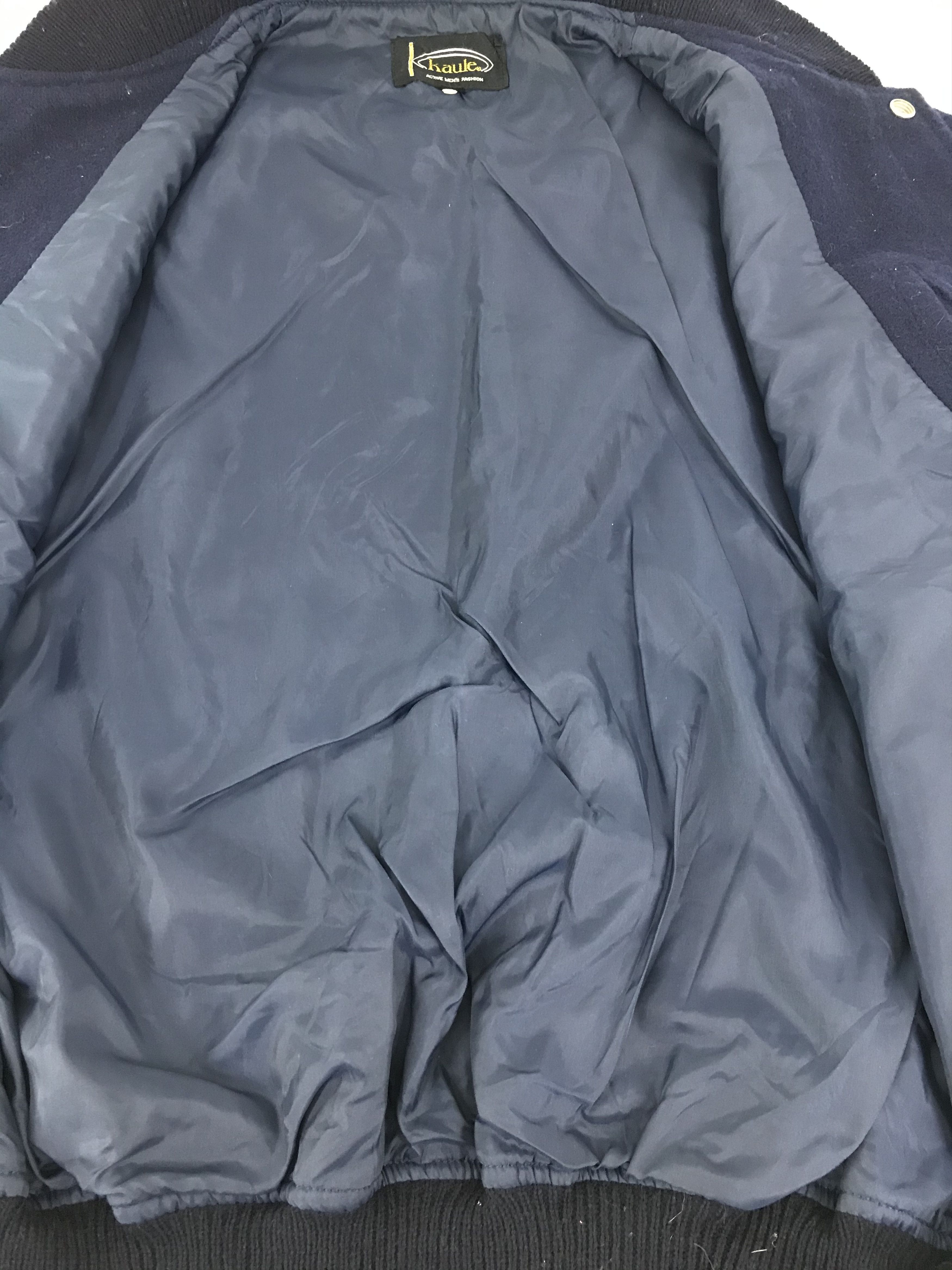 Japanese Brand Kaule Simple Varsity Jacket Wool With Quilted Inner Size US L / EU 52-54 / 3 - 3 Thumbnail