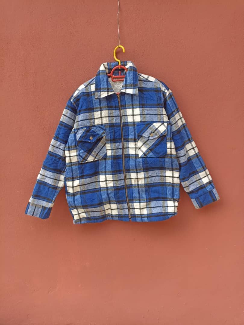 Japanese Brand × Vintage Vintage Sherpa Flannel Jacket Size US M / EU 48-50 / 2 - 1 Thumbnail