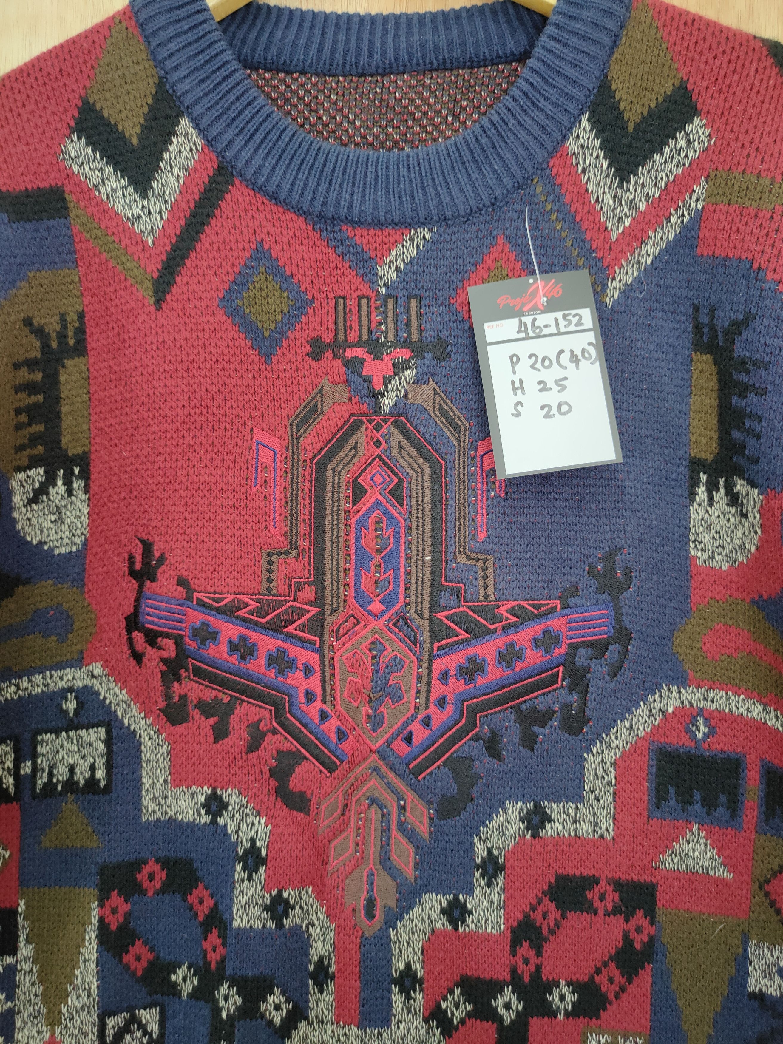 Vintage DL Japan art knitwear sweatshirt navajo vintage #46-152 Size US S / EU 44-46 / 1 - 5 Thumbnail
